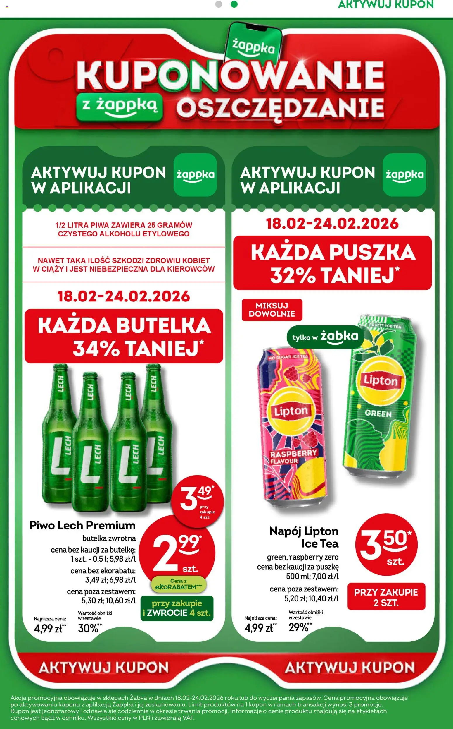Żabka Gazetka od 11.02.2026 | Strona: 39 | Produkty: Harnaś, Piwo