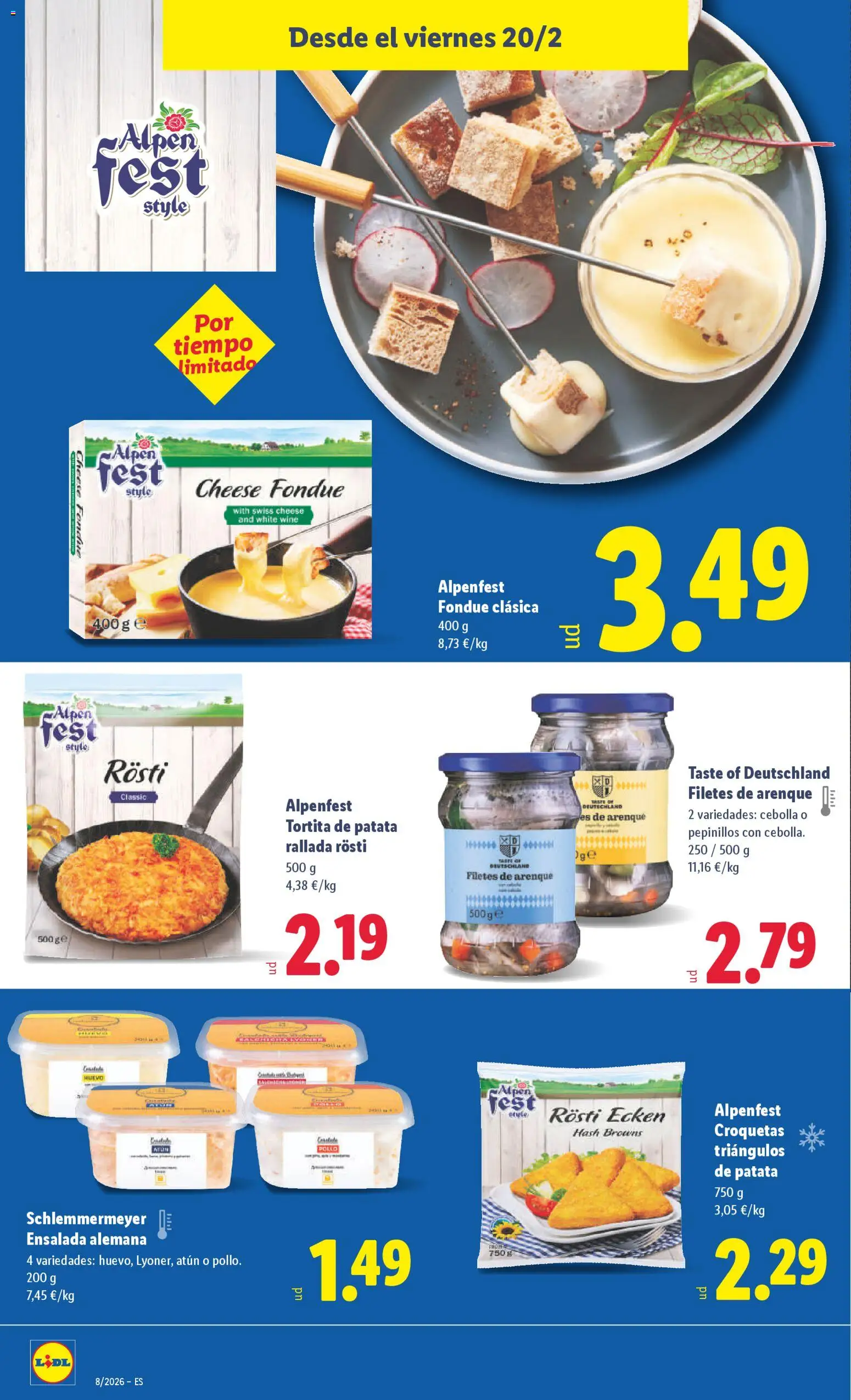Lidl folleto │ válido desde el 16.02.2026 | Página: 30 | Productos: Ensalada, Παγωμένο τσάι, Croquetas