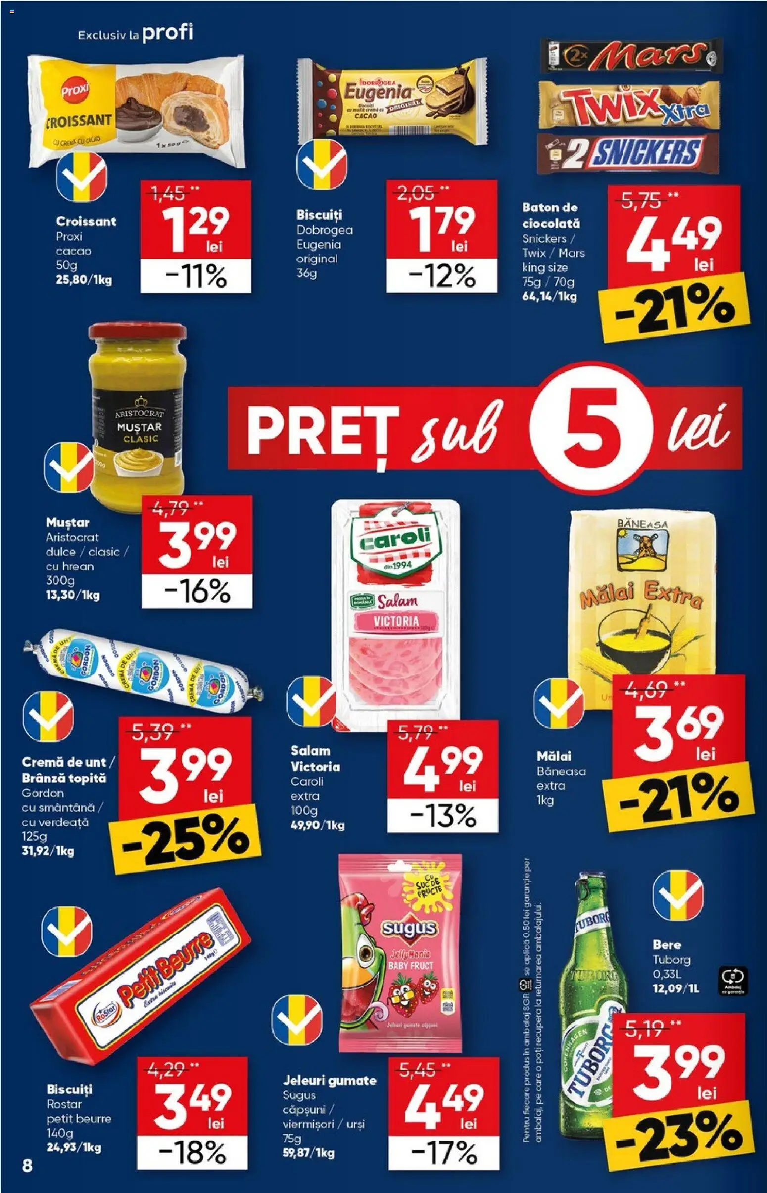 Noul catalog Profi – valabil de la 29.10.2025 | Pagină: 8 | Produse: Bere, Muștar, Cacao, Smântână