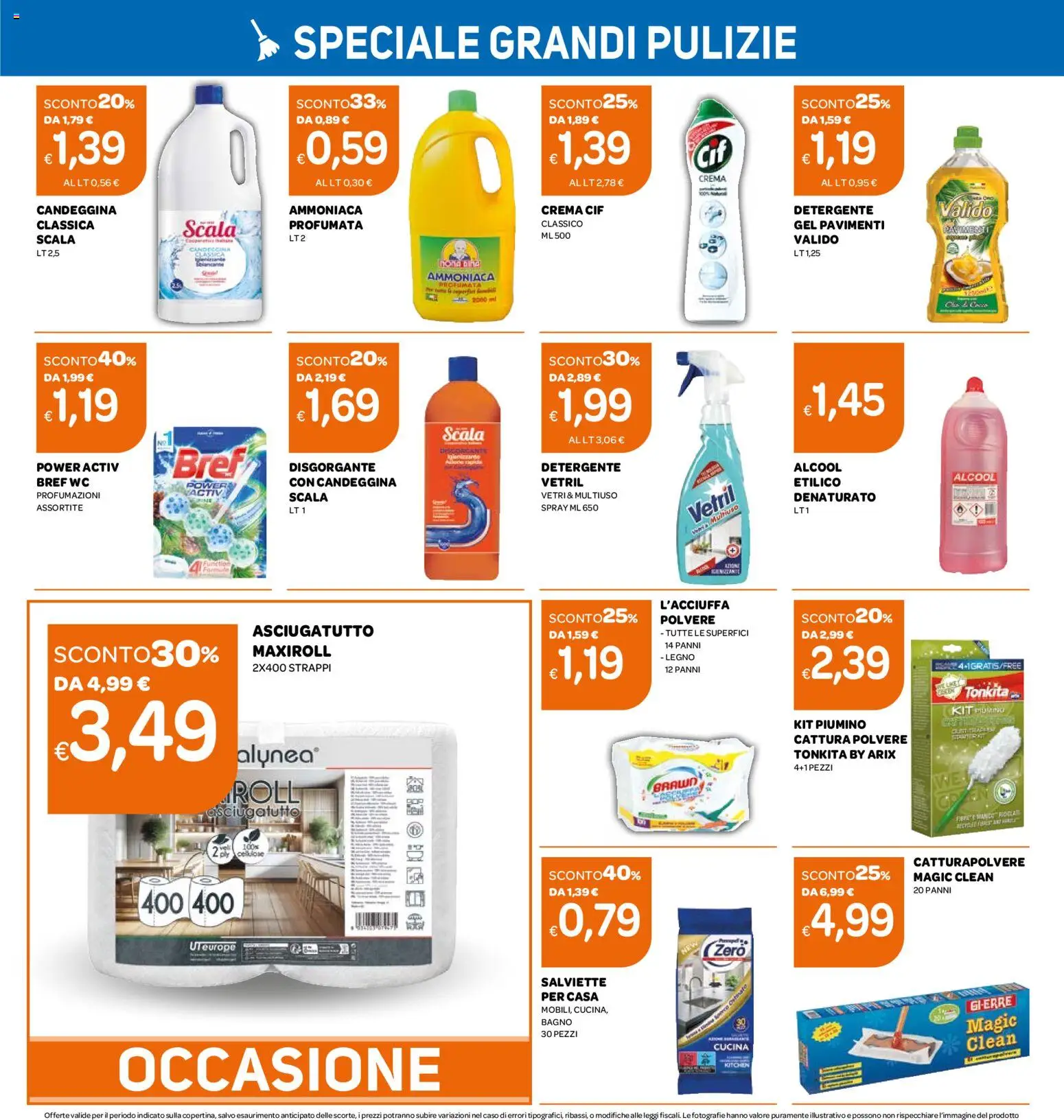 Volantino Ekom del 24.02.2026 | Pagina: 10 | Prodotti: Crema, Candeggina, Scala, WC