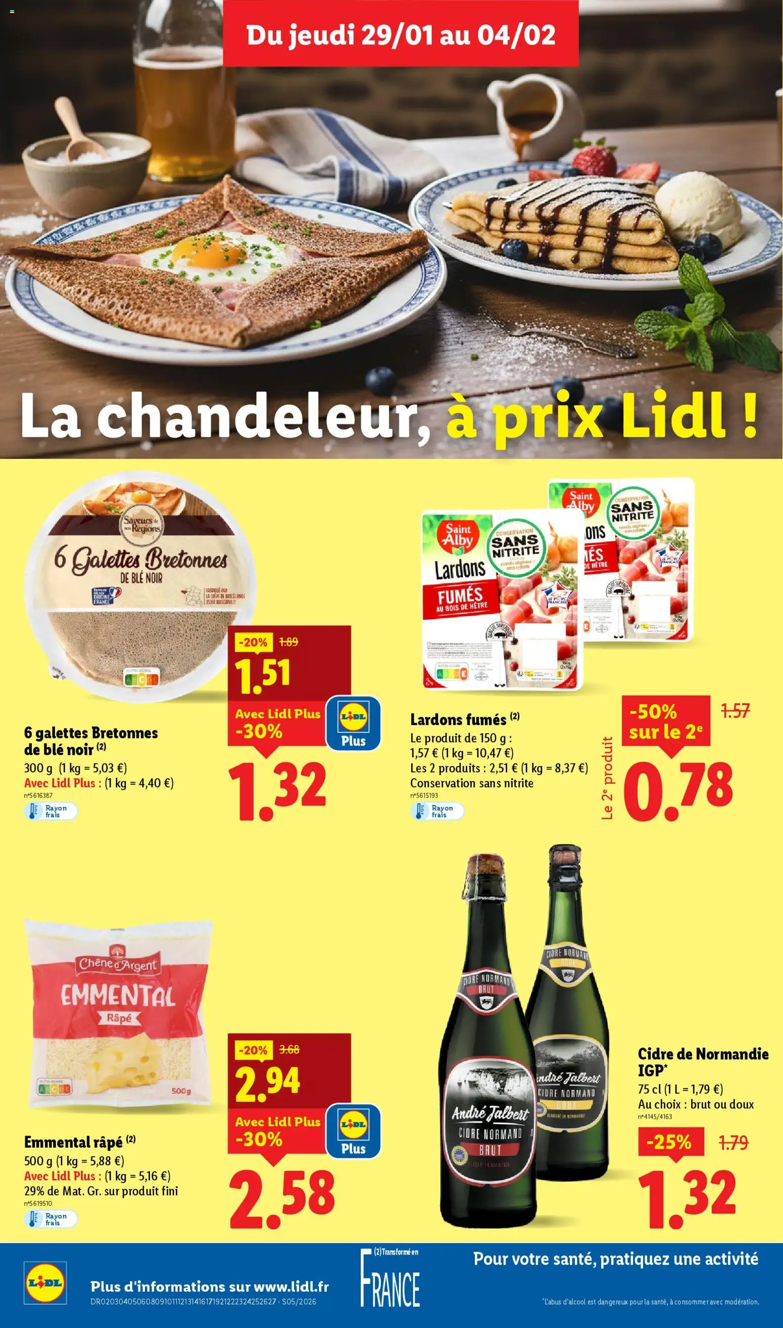{H1} | Page: 16 | Produits: Lardons, Emmental, Cidre