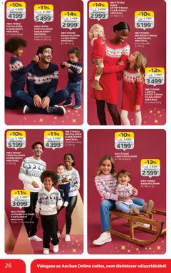 Auchan - Karácsonyi ajándék ajánlataink - amely érvényes a következő dátumtól: 13.11.2025 | Oldal: 26 | Termékek: Ruha, Pulóver