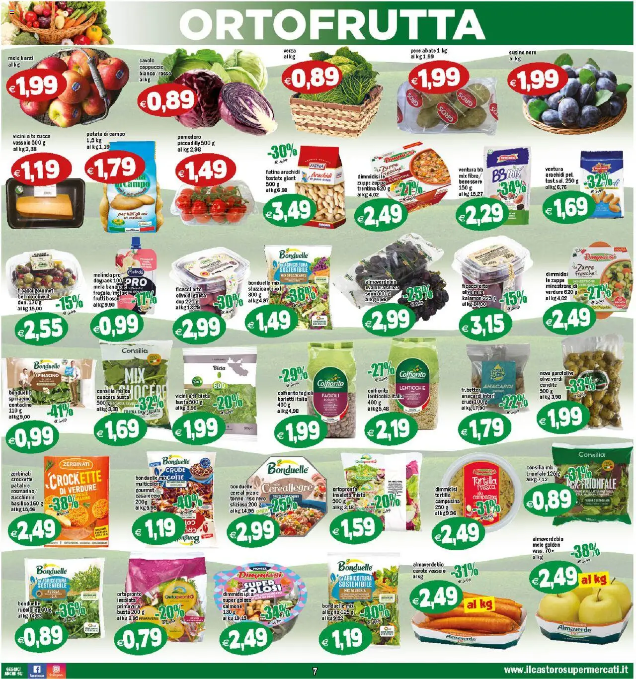 Volantino Il Castoro del 08.10.2025 | Pagina: 7 | Prodotti: Minestrone, Lenticchie, Verdure, Cappuccio