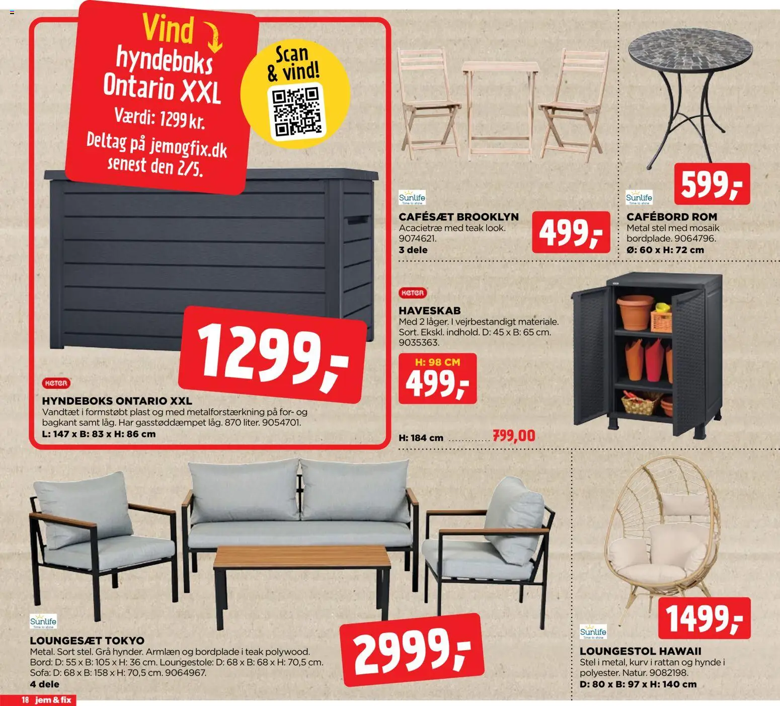 Jem & fix tilbudsavis – gyldig fra 26.04.2026 | Side: 18 | Produkter: Sofa, Kurv, Rom, Loungesæt