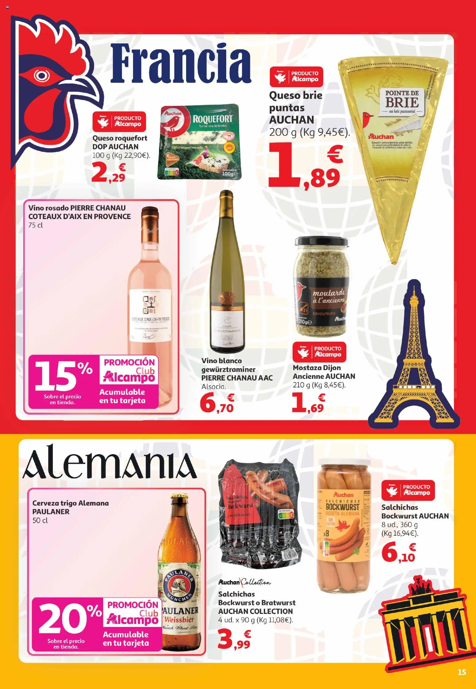 Alcampo Canarias │ válido desde el 07.04.2026 | Página: 15 | Productos: Queso, Vino rosado, Vino, Cerveza