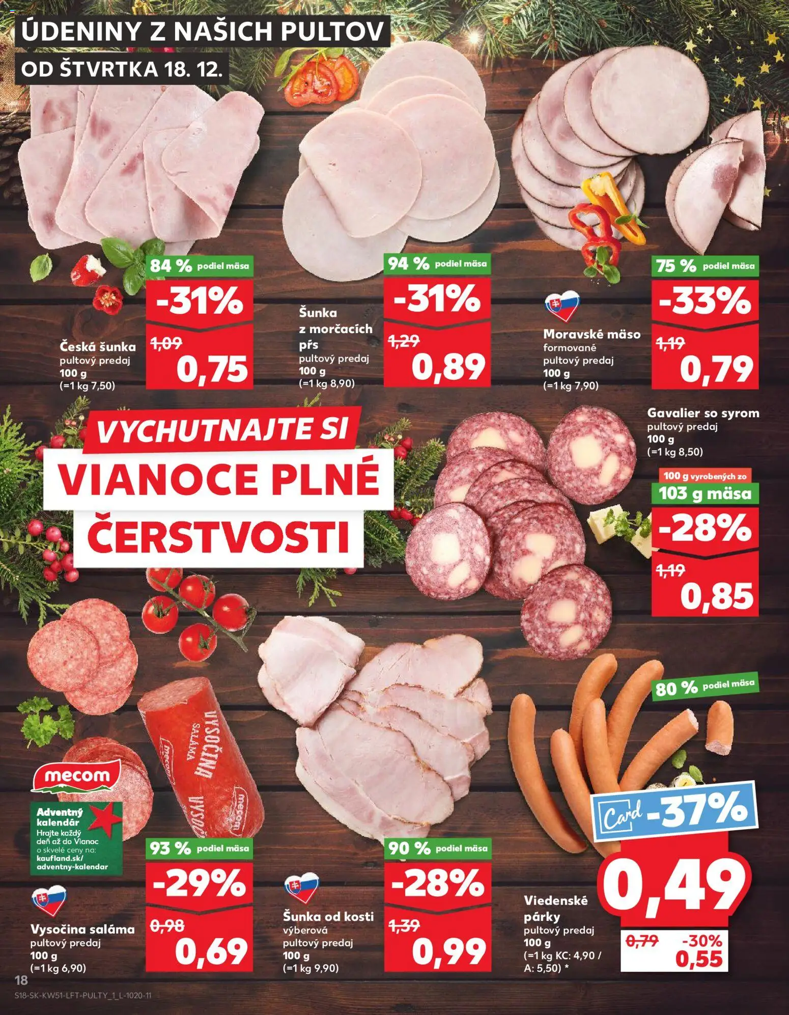 Kaufland SK akciós ujság - amely érvényes a következő dátumtól: 18.12.2025 | Oldal: 18 | Termékek: Só
