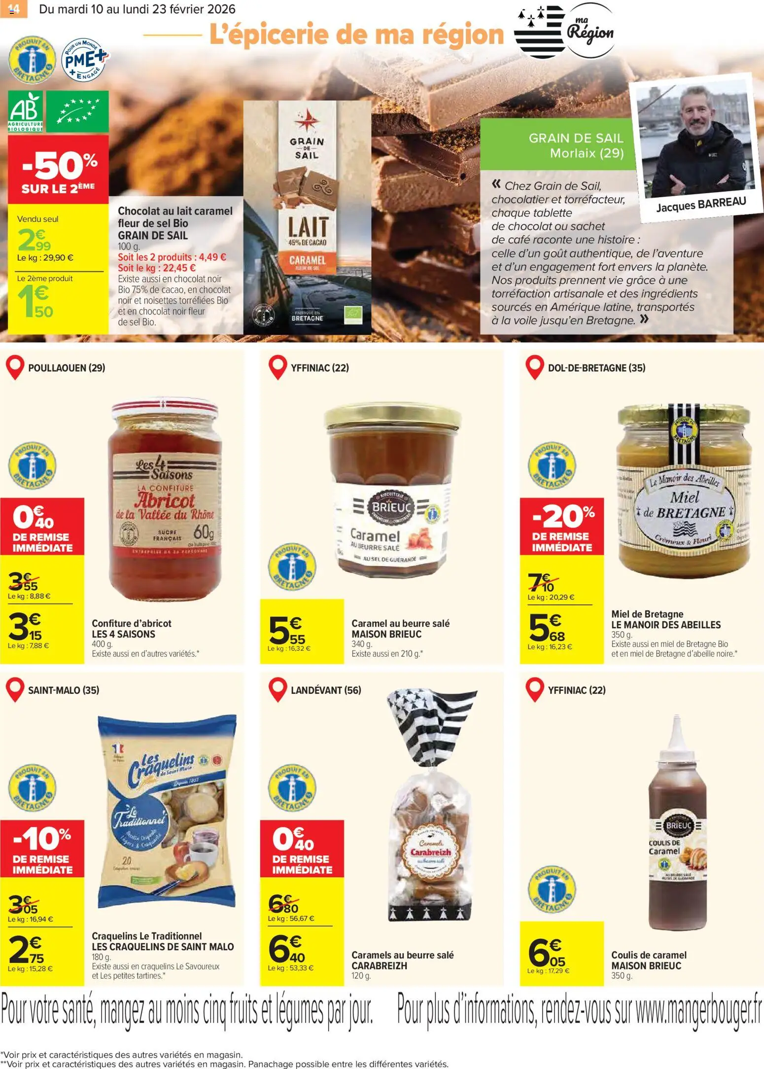 {H1} | Page: 14 | Produits: Tablette, Noisettes, Miel, Chocolat