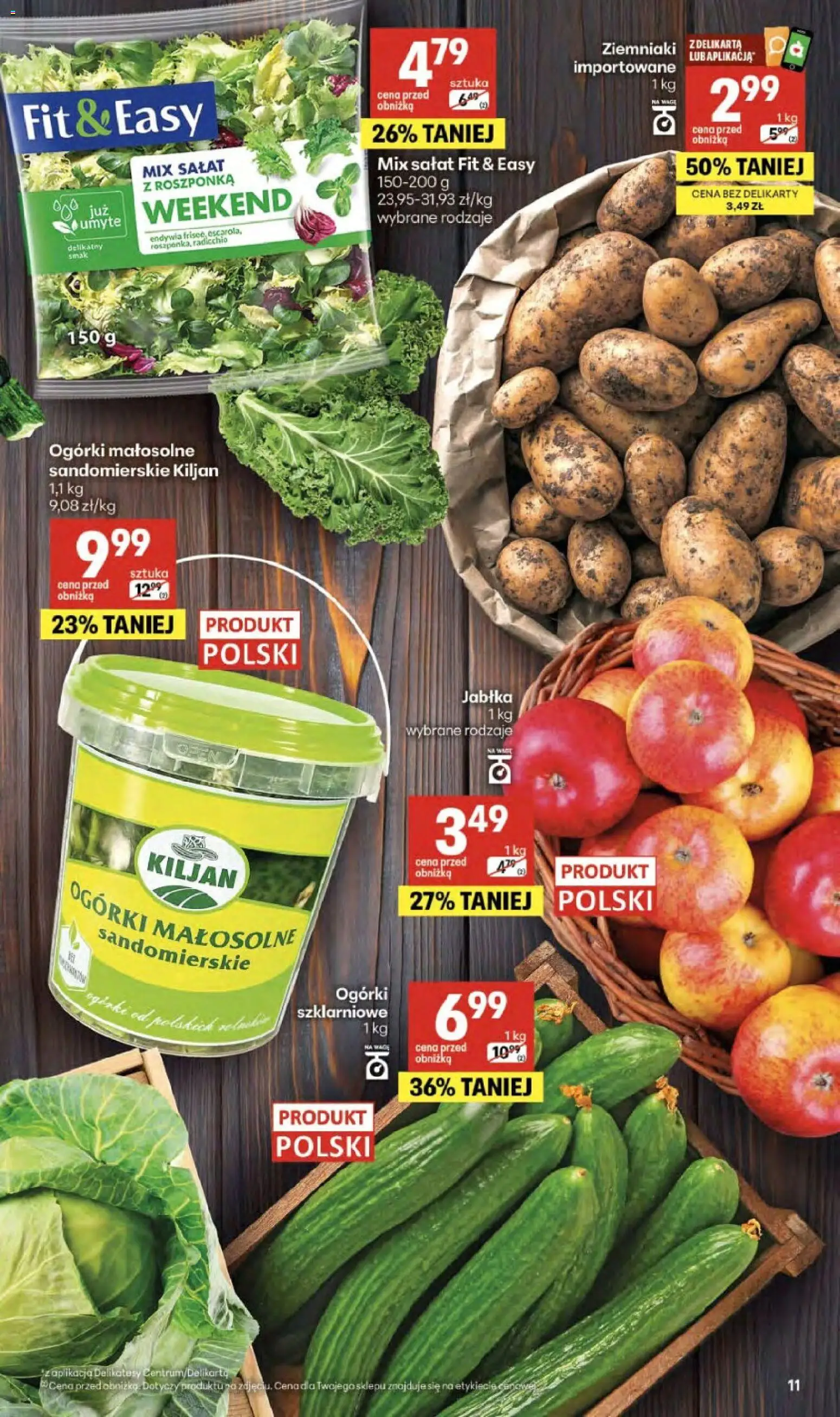 Delikatesy Centrum gazetka od 23.04.2026 | Strona: 11 | Produkty: Delikatesy, Roszponka, Mix sałat, Jabłka