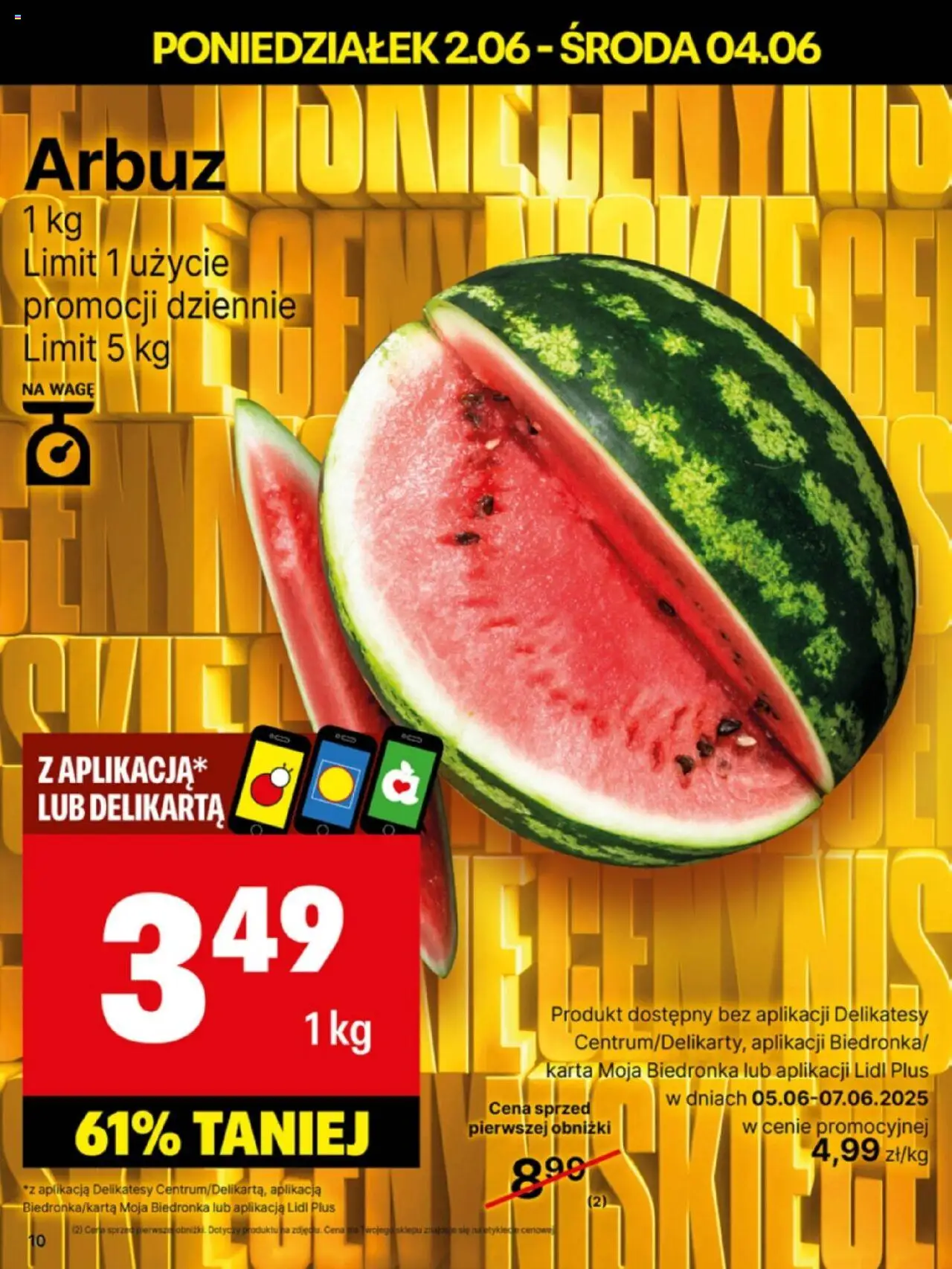 Delikatesy Centrum Gazetka - Sklepy Własne od 02.06.2025 | Strona: 10 | Produkty: Karta, Arbuz, Delikatesy