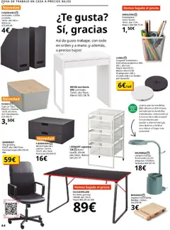 Catálogo IKEA Precios bajos.  │ válido desde el 01.09.2025 | Página: 44 | Productos: Cable, Adaptador, Galette de chaise, Caja