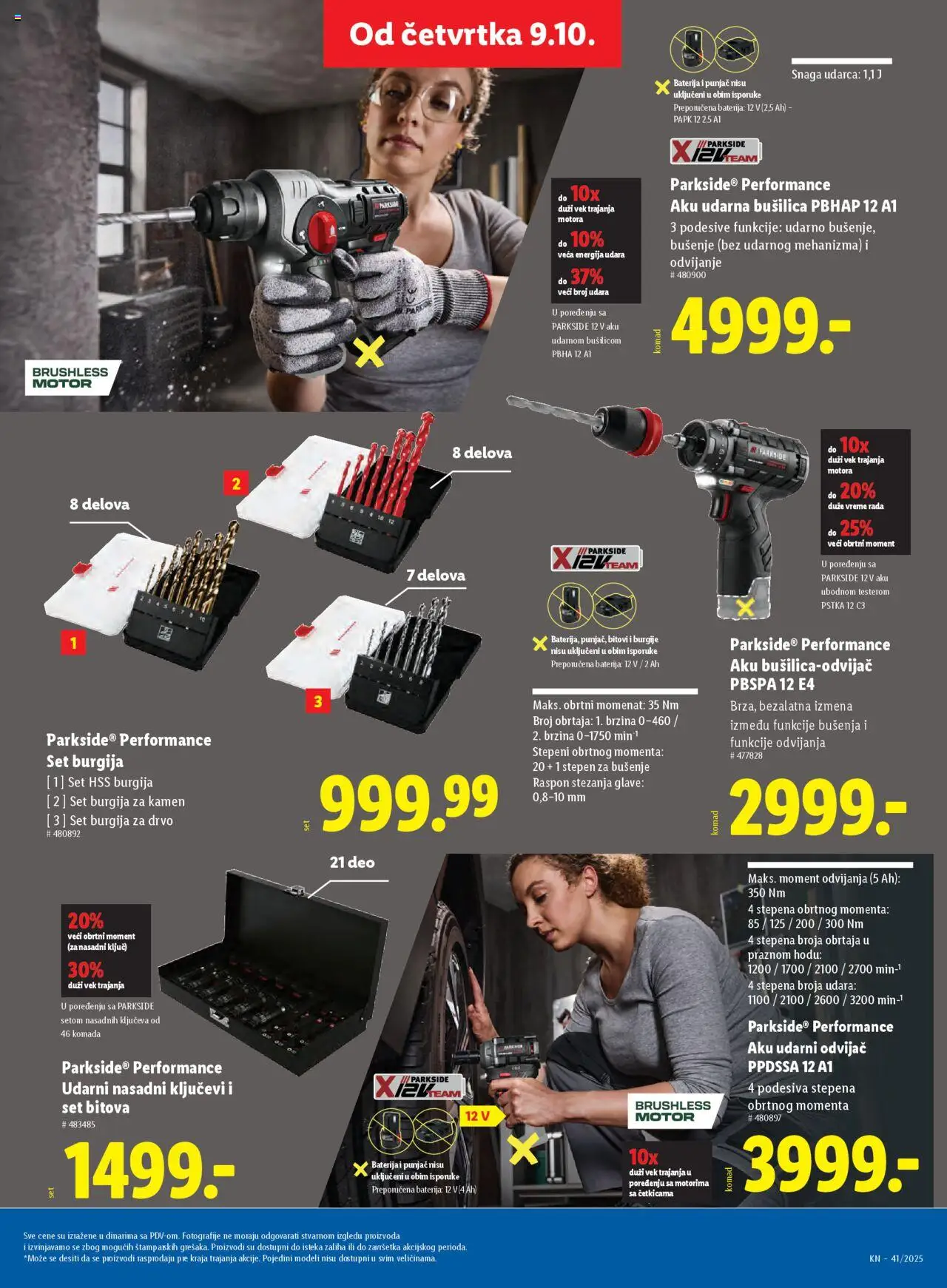 Lidl katalog - važi od 09.10.2025 | Strana: 55 | Proizvode: Parkside, Baterija, Udarna bušilica, Bušilica