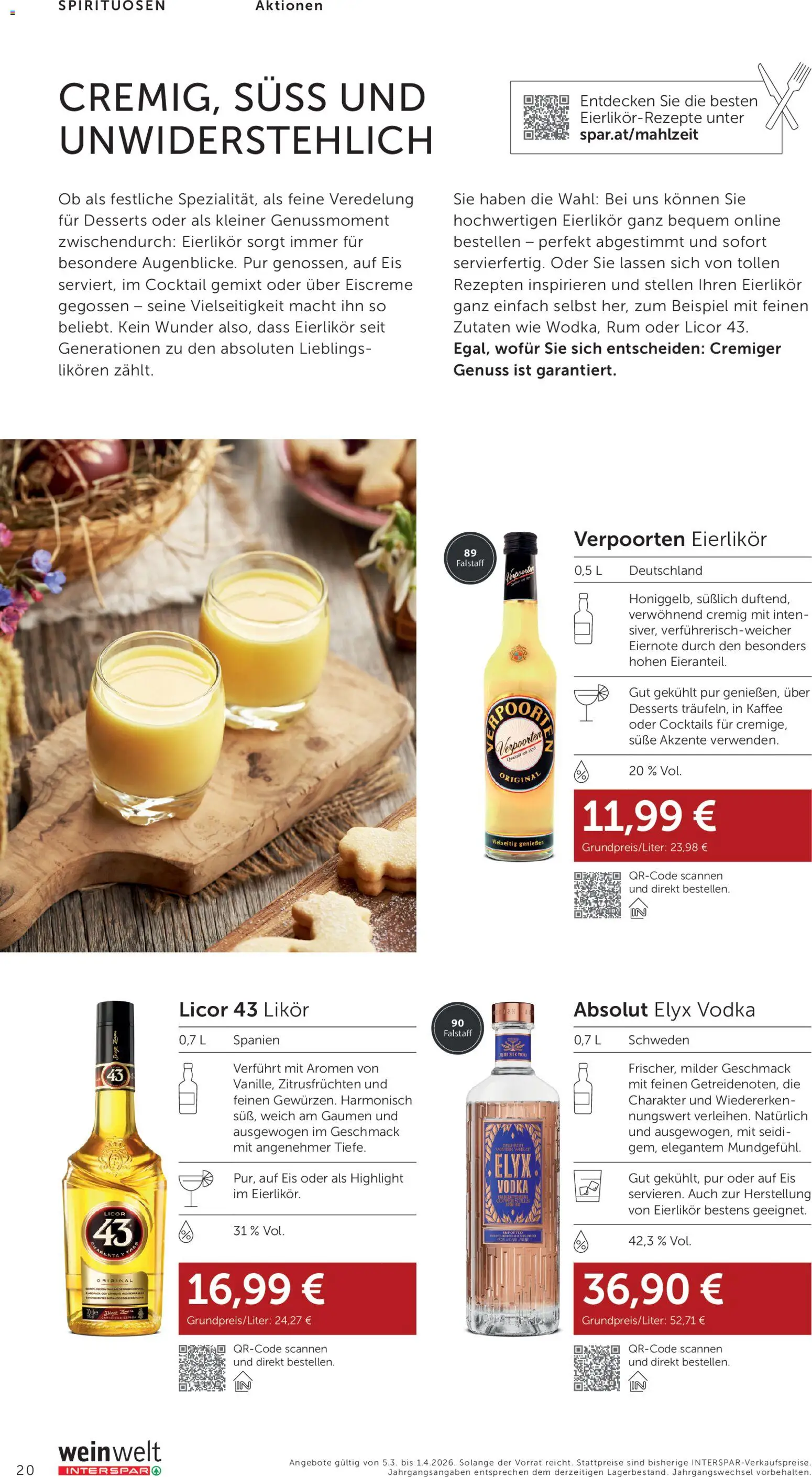 Interspar Wein Welt gültig ab 05.03.2026 | Seite: 20 | Produkte: Eis, Kaffee