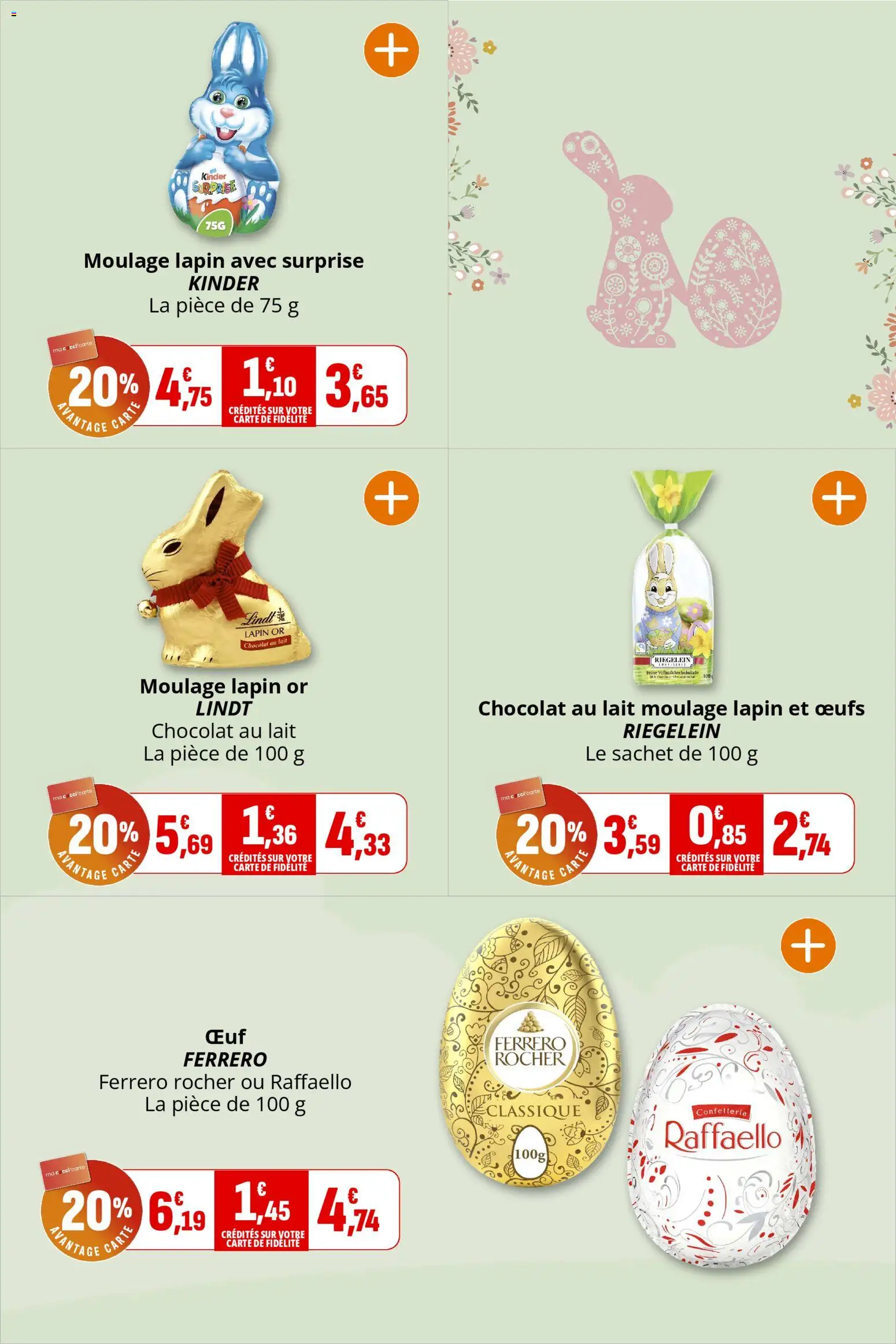 {H1} | Page: 9 | Produits: Ferrero rocher, Lapin, Œufs, Lindt