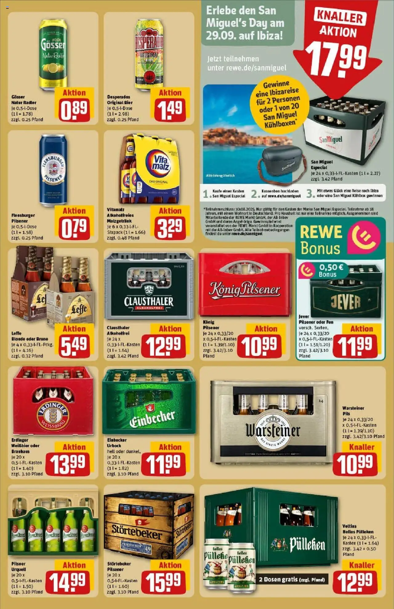Rewe prospekt Hamburg	 - gültig ab dem 20.07.2025 | Seite: 19 | Produkte: Helles pulleken, Weißbier, Pilsner urquell, Jever