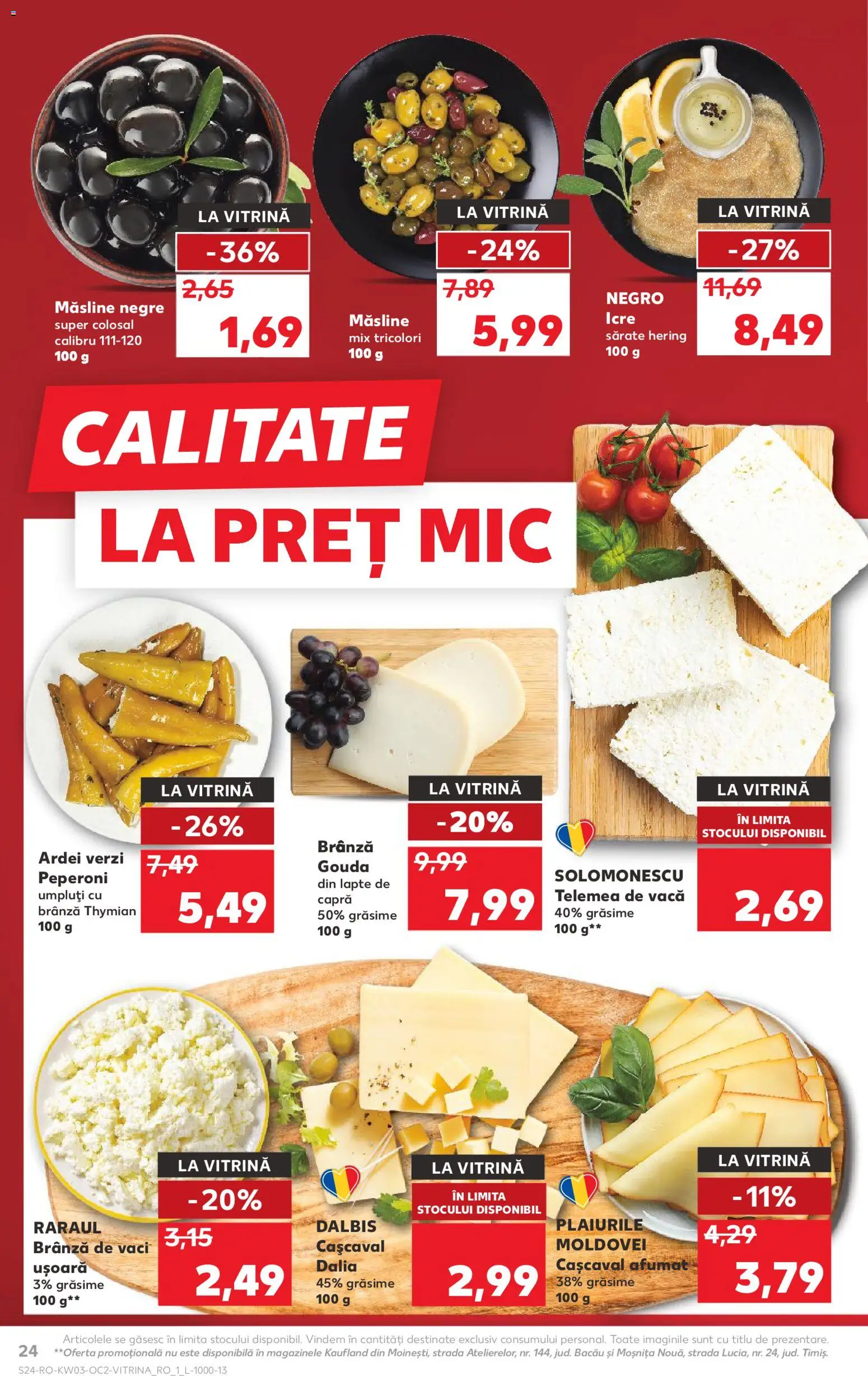 Noul catalog Kaufland – valabil de la 14.01.2026 | Pagină: 24 | Produse: Cașcaval, Ardei, Lapte, Gouda