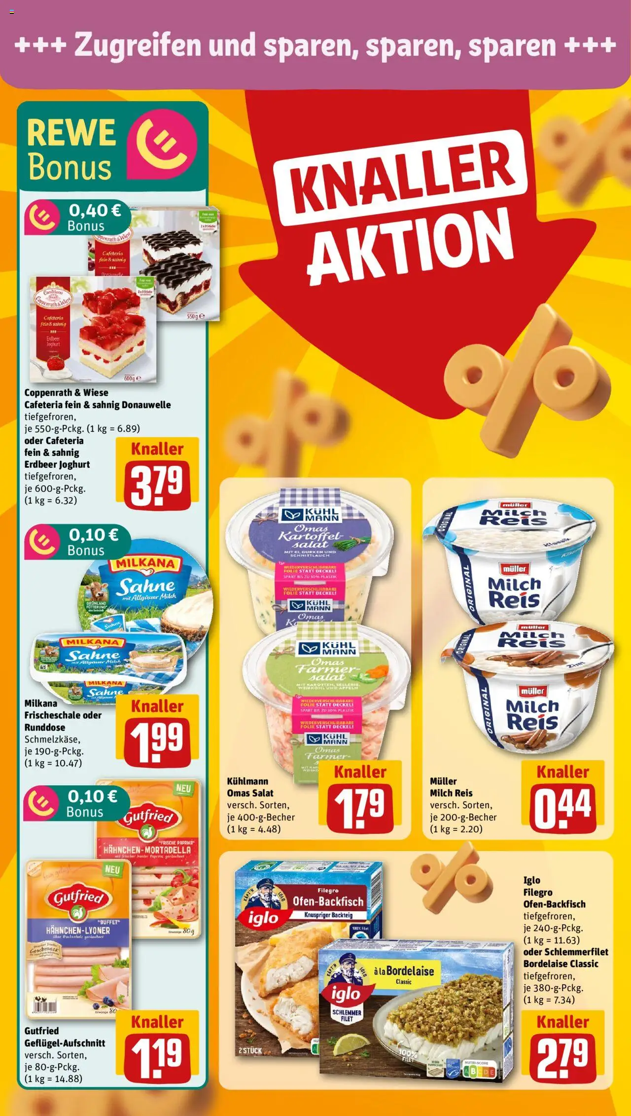 Rewe Prospekt 	 - gültig ab dem 25.08.2025 | Seite: 4 | Produkte: Hahnchen, Milkana, Sahne, Gurken