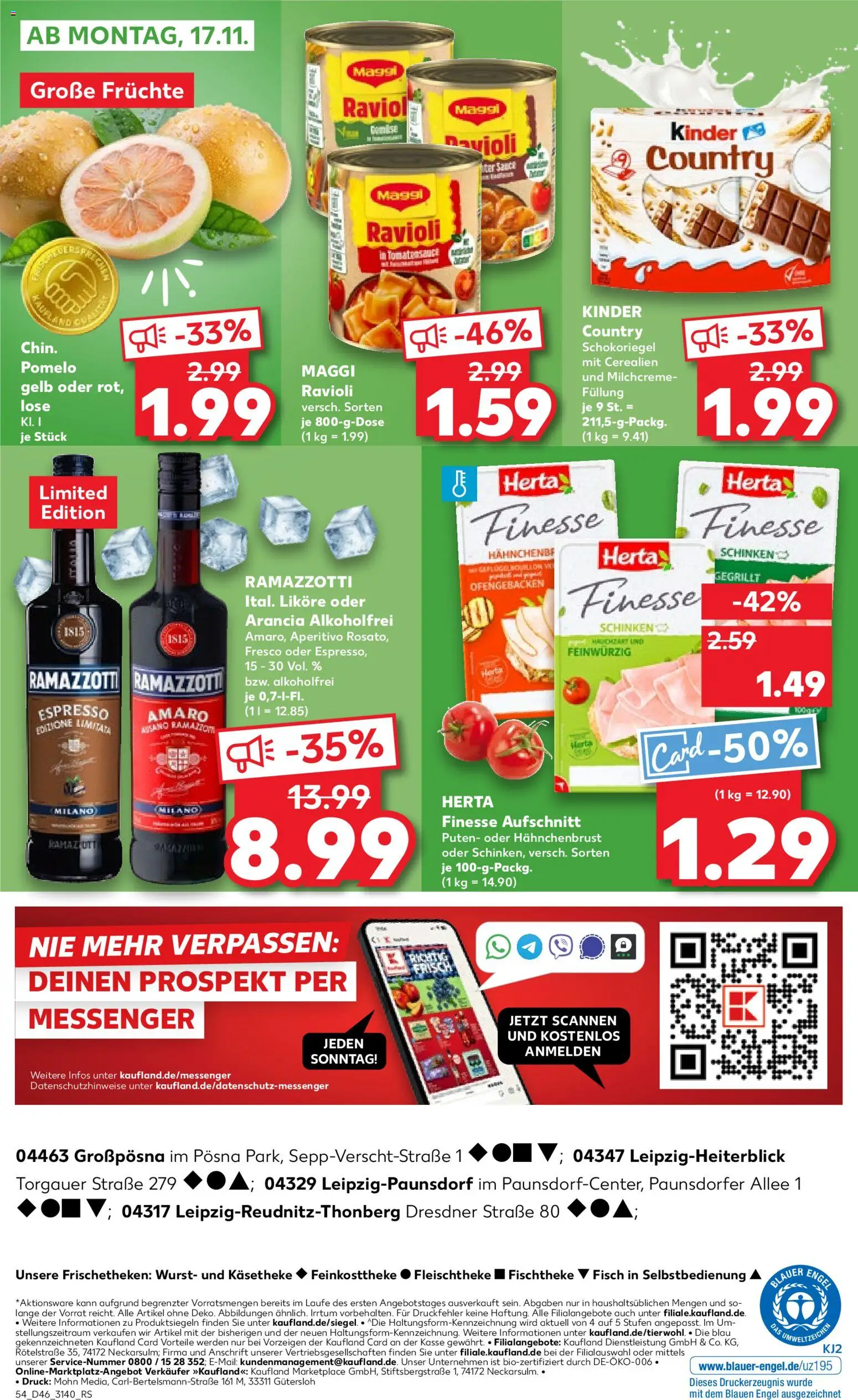 Kaufland prospekt Leipzig	 – gültig ab 13.11.2025 | Seite: 54 | Produkte: Wurst, Schinken, Herta finesse, Kinder country