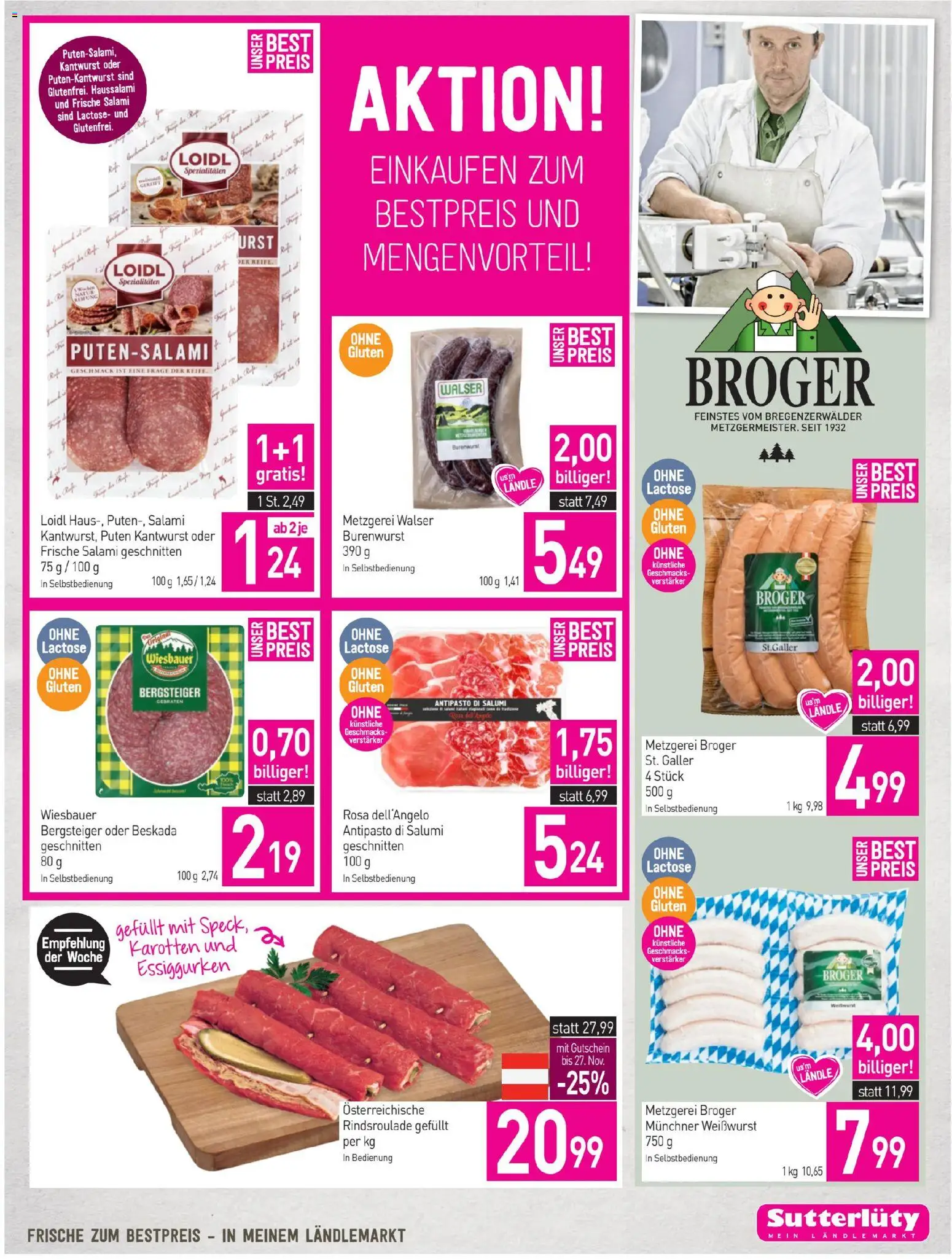 Sutterlüty Flugblatt gültig ab 20.11.2025 | Seite: 9 | Produkte: Salami