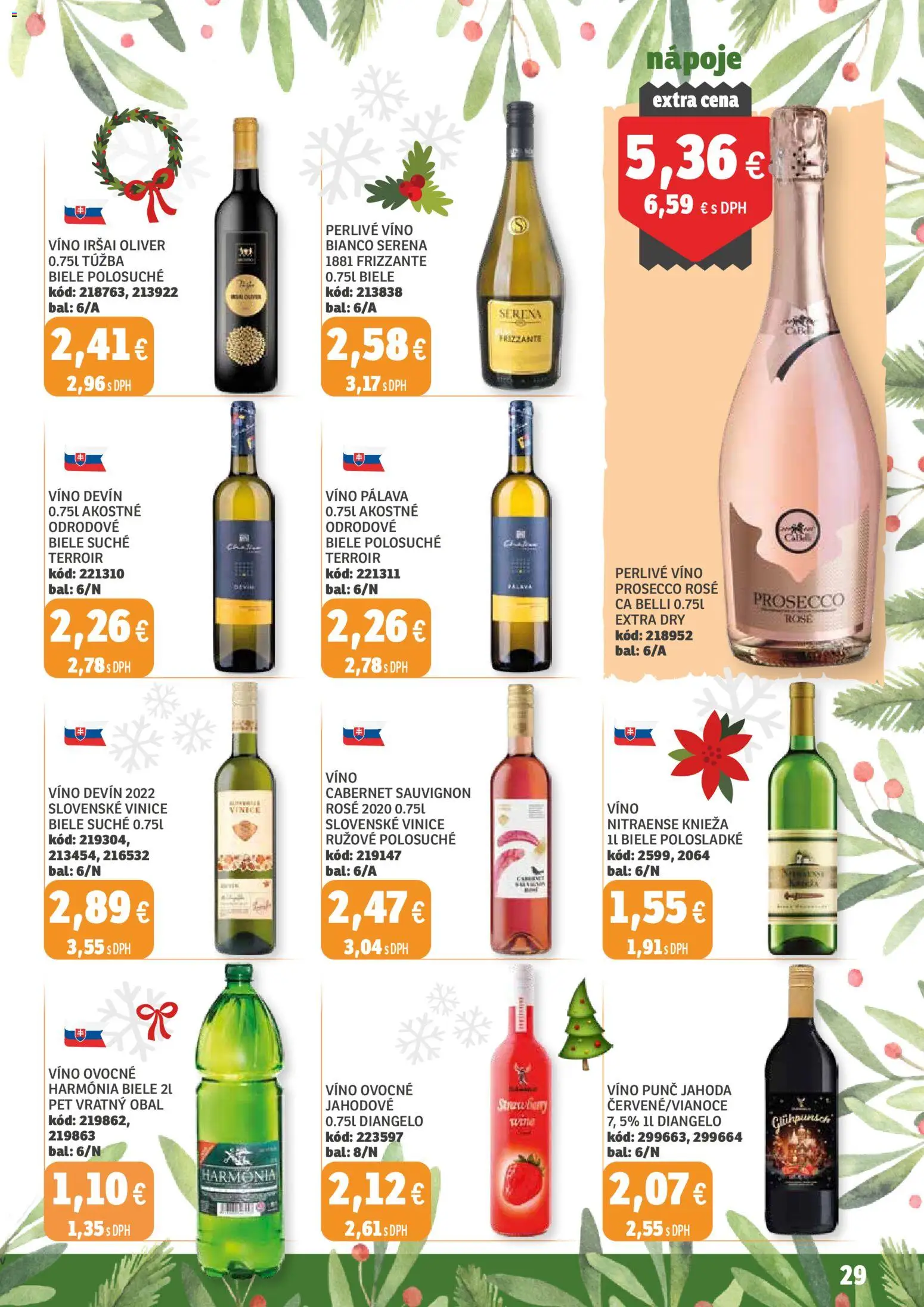 Nové Labaš akcie – leták je platný od 12.12.2025 | Strana: 29 | Produkty: Víno, Prosecco, Perlivé víno