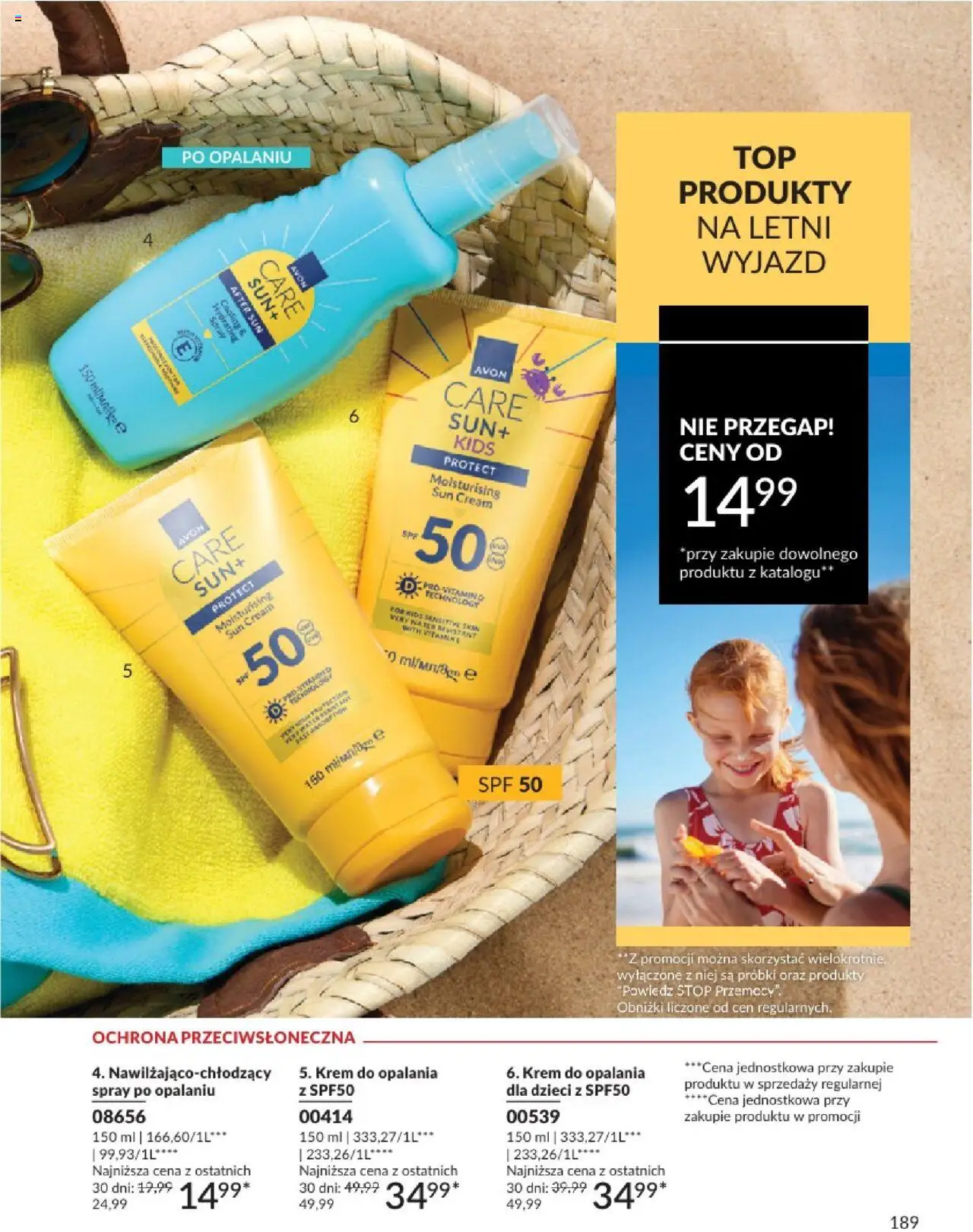 Avon Katalog 07 2025 od 01.07.2025 | Strona: 189 | Produkty: Krem do opalania, Krem