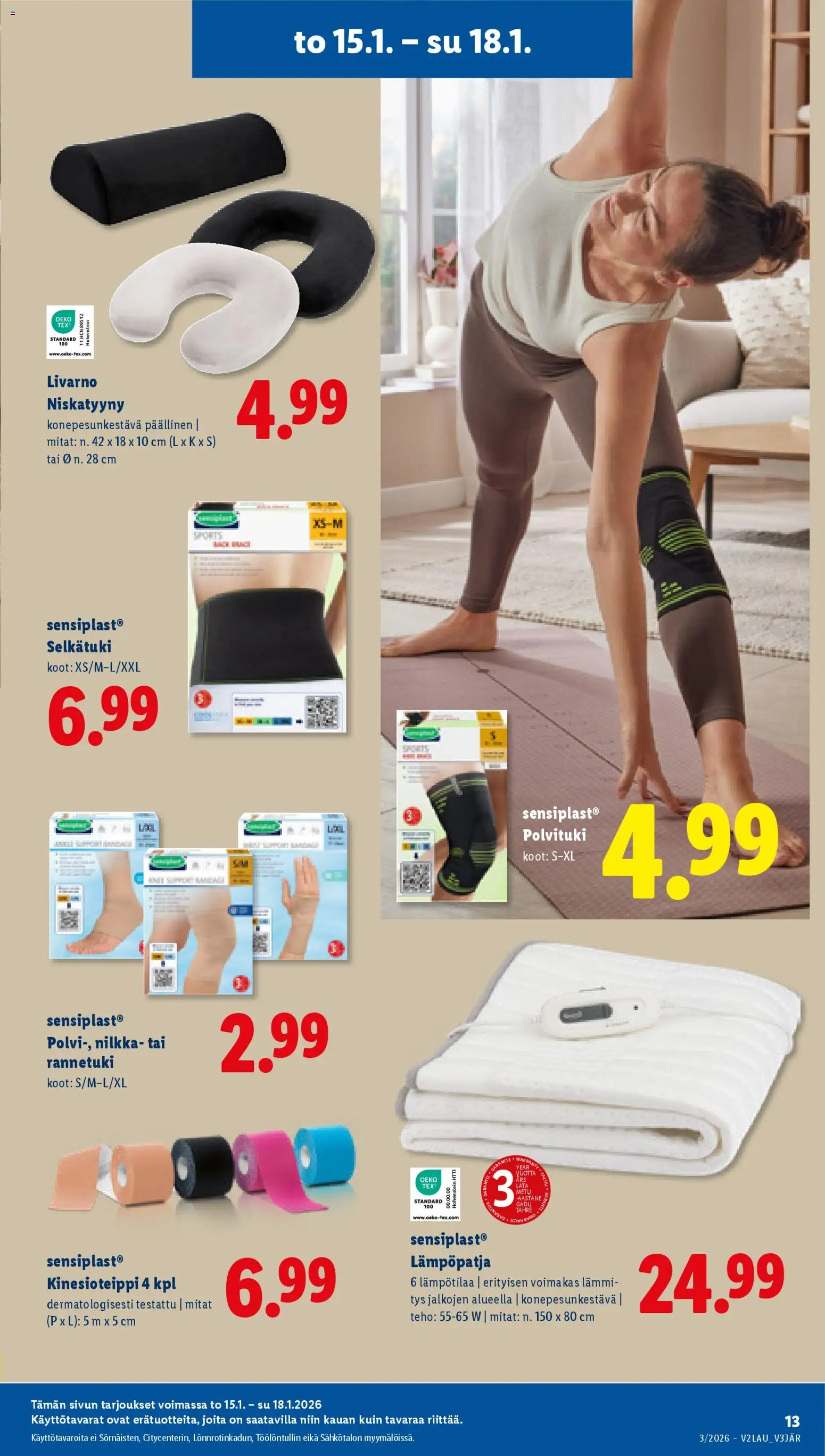 Lidl tarjoukset - Rovaniemi – voimassa 15.01.2026 alkaen | Sivu: 17 | Tuotteet: Niskatyyny