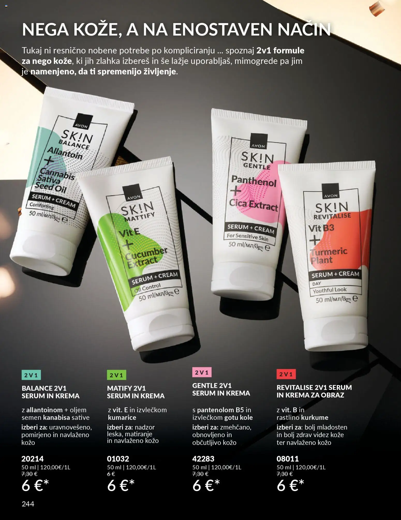 Novi Avon katalog ponudbe – veljaven od 01.10.2025 | Stran: 244 | Izdelki: Krema, Kumarice, Krema za obraz
