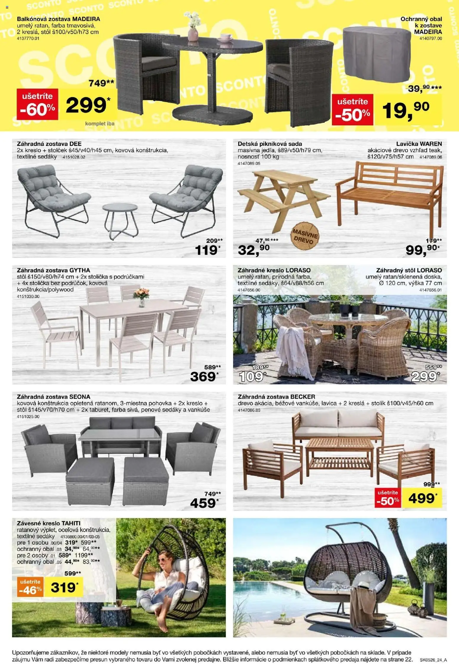 Nové Sconto nábytok akcie – leták je platný od 25.03.2026 | Strana: 24 | Produkty: Kreslá, Pohovka, Vankúše, Stôl