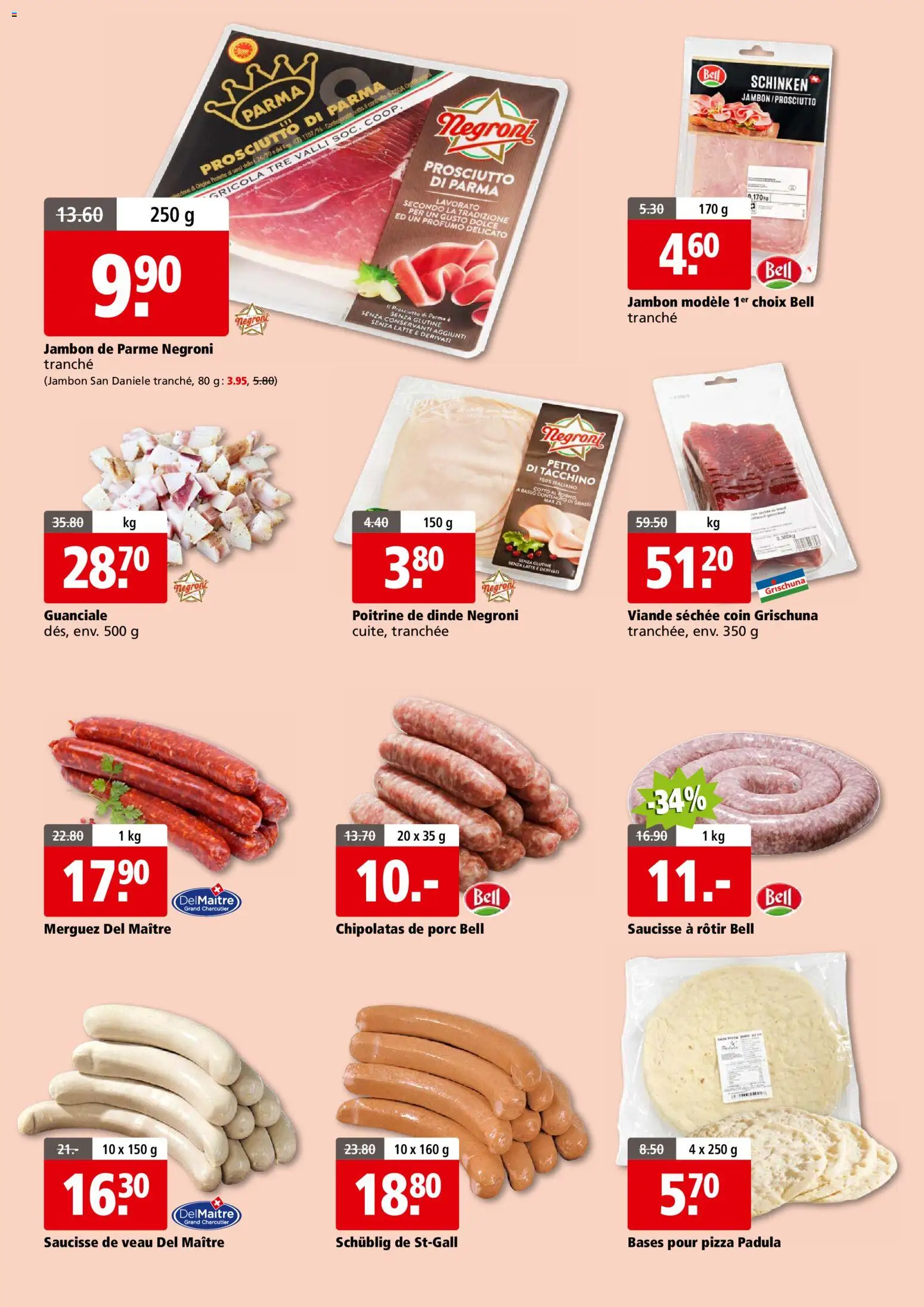 Aligro Aktionen Foire à la Viande Chavannes, Matran, Genf, Sitten – gültig ab 24.11.2025 | Seite: 6 | Produkte: Schinken, Pizza