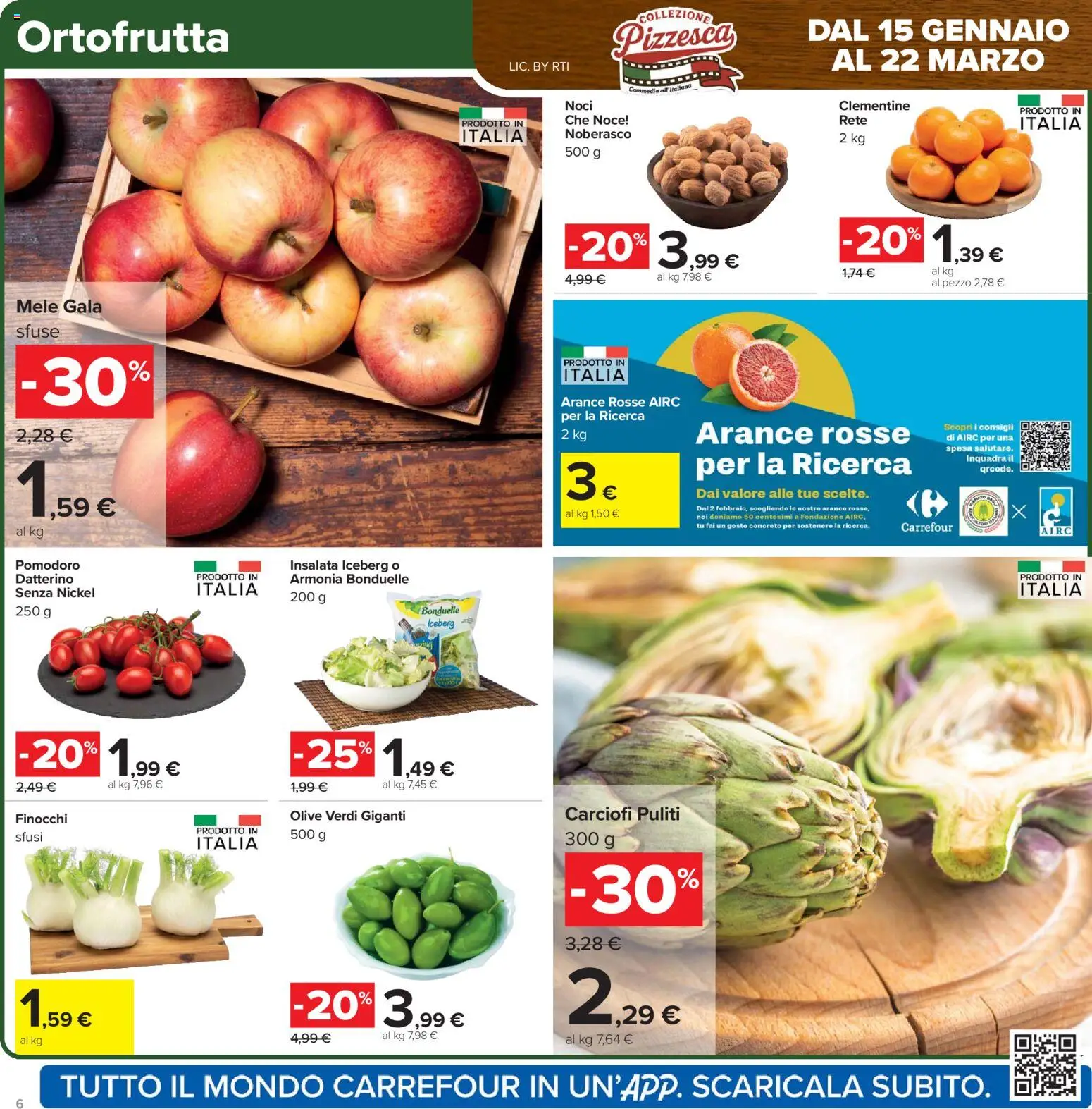 Volantino Carrefour del 27.01.2026 | Pagina: 6 | Prodotti: Arance, Olive, Noci, Finocchi