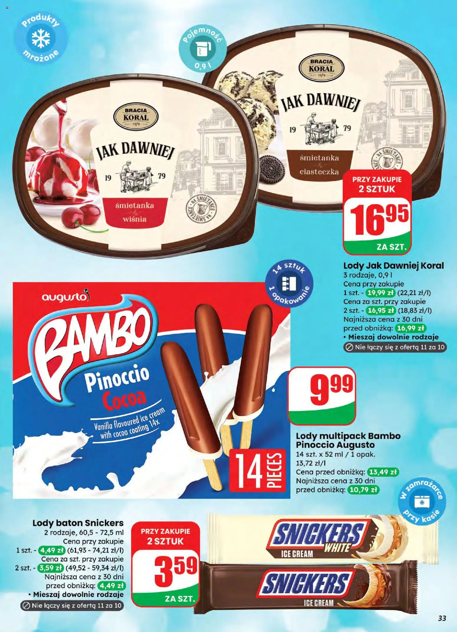 Dino Gazetka od 26.11.2025 | Strona: 33 | Produkty: Baton, Ciasteczka, Lody