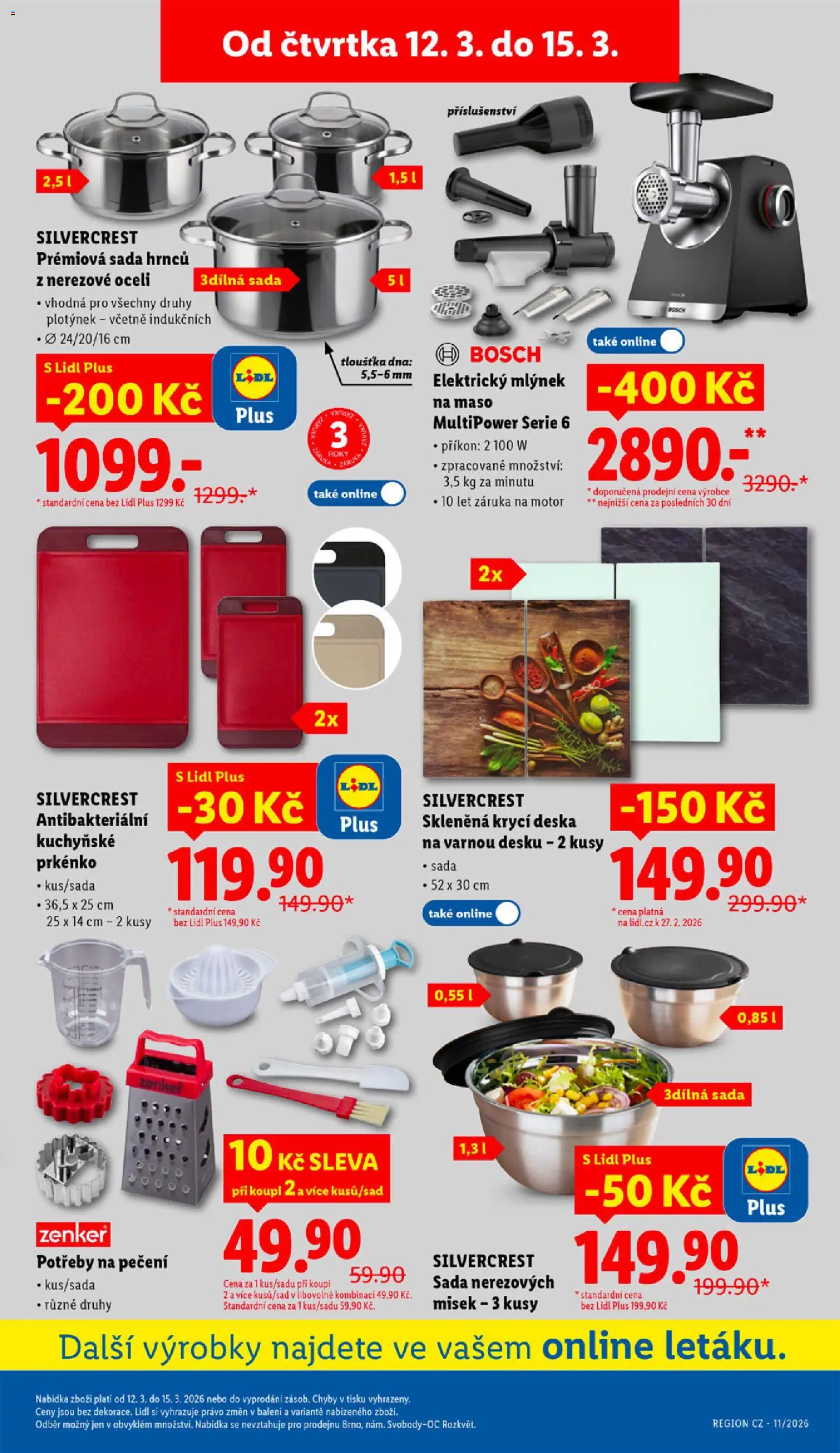 Lidl leták od 12.03.2026 | Strana: 35 | Produkty: Sada hrnců, Mlýnek, Prkénko, Mlýnek na maso