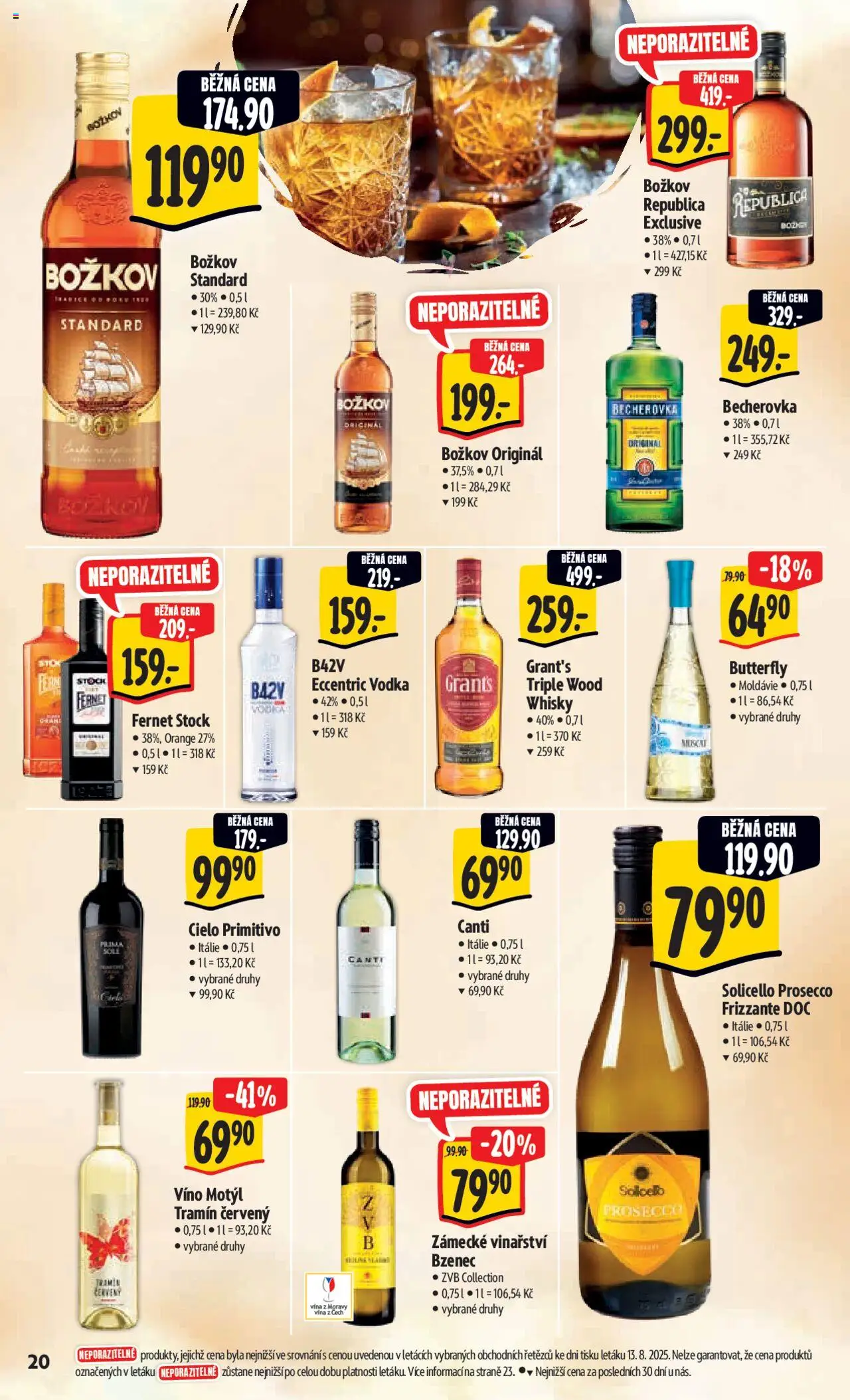 Albert leták - Hypermarket od 20.08.2025 | Strana: 29 | Produkty: Republica, Víno Motýl, Božkov, Tramín červený