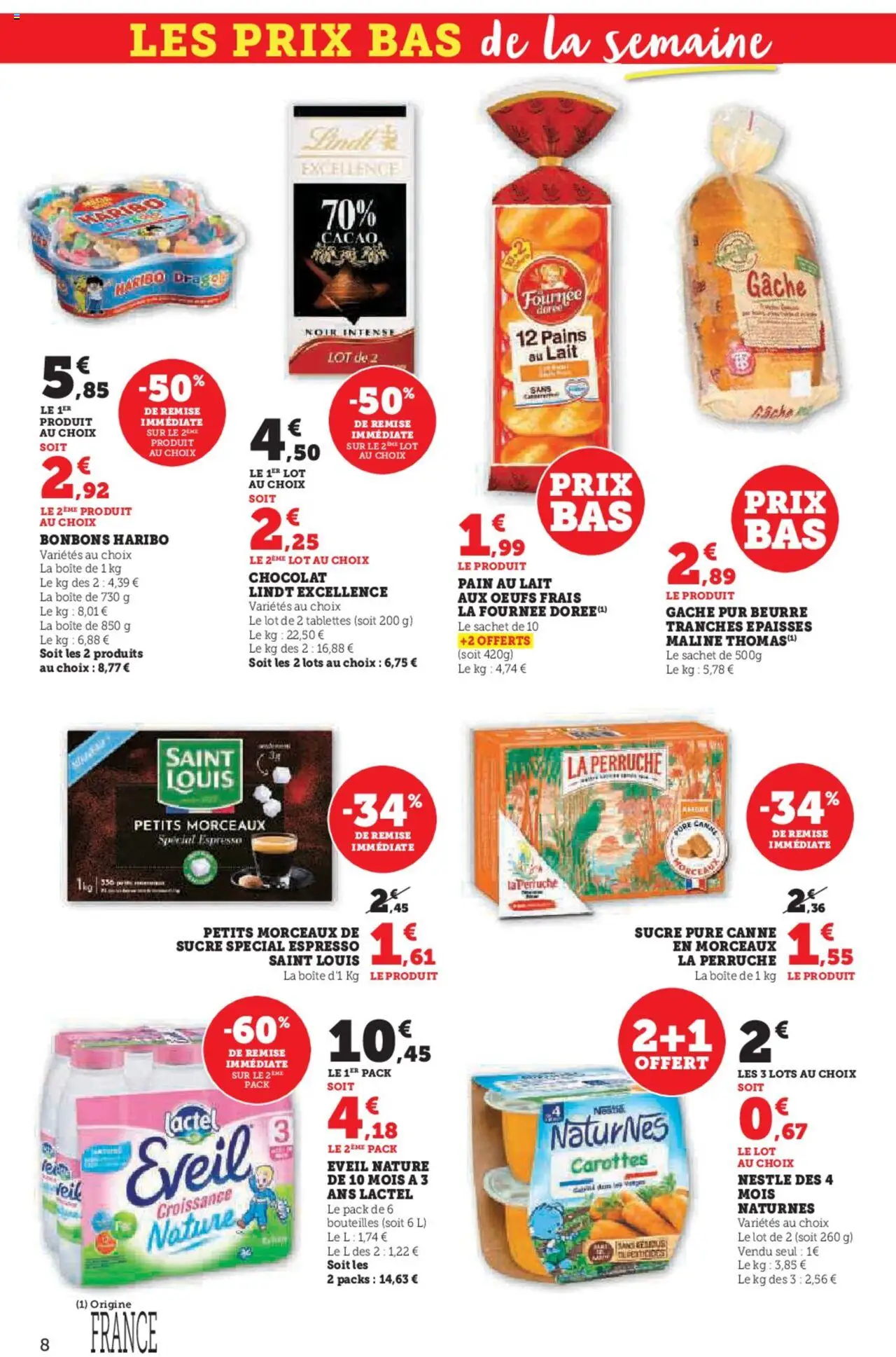  | Page: 8 | Produits: Carottes, Œufs, Chocolat, Lindt