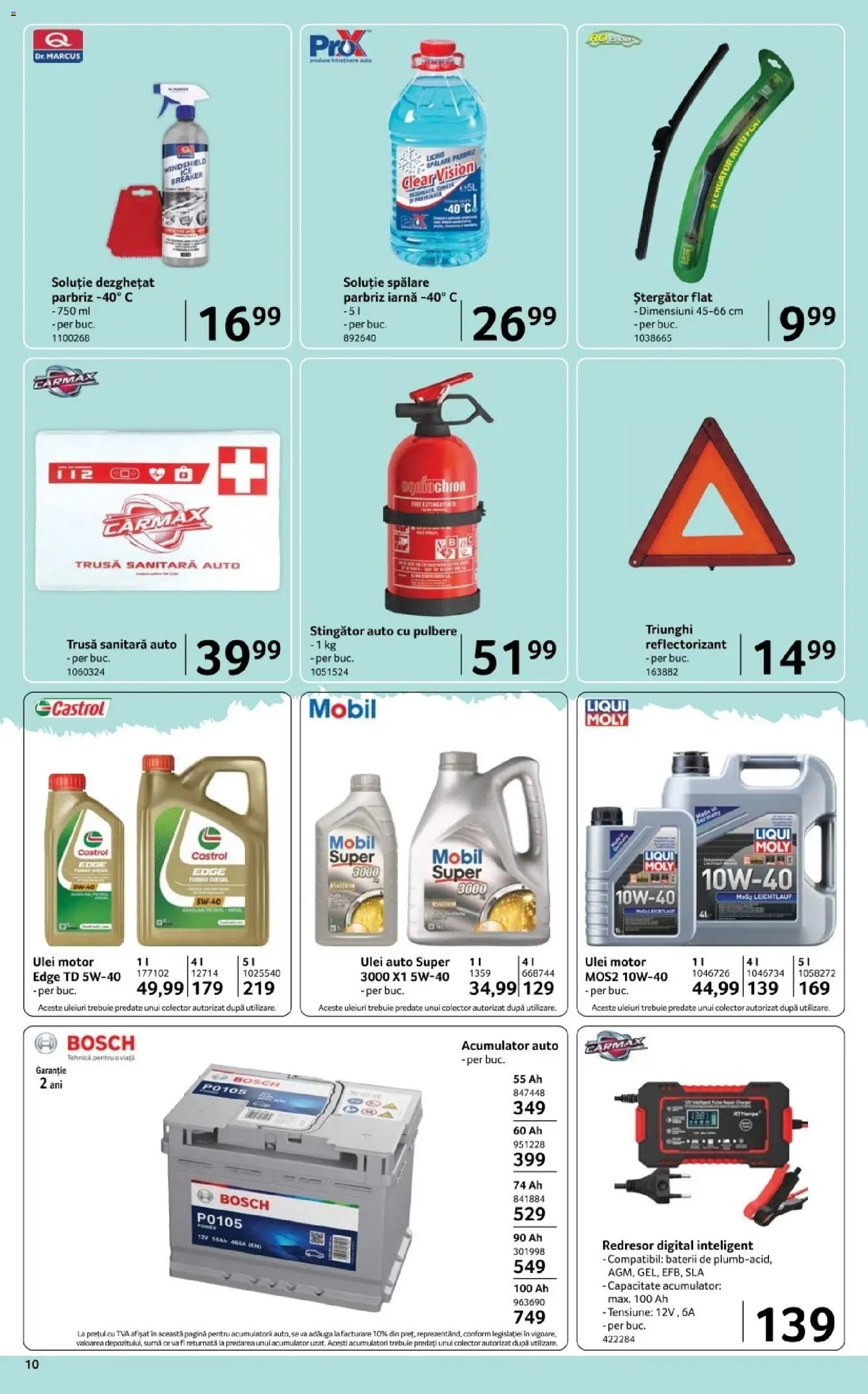 Noul catalog Selgros – valabil de la 23.01.2026 | Pagină: 10 | Produse: Baterii, Ulei