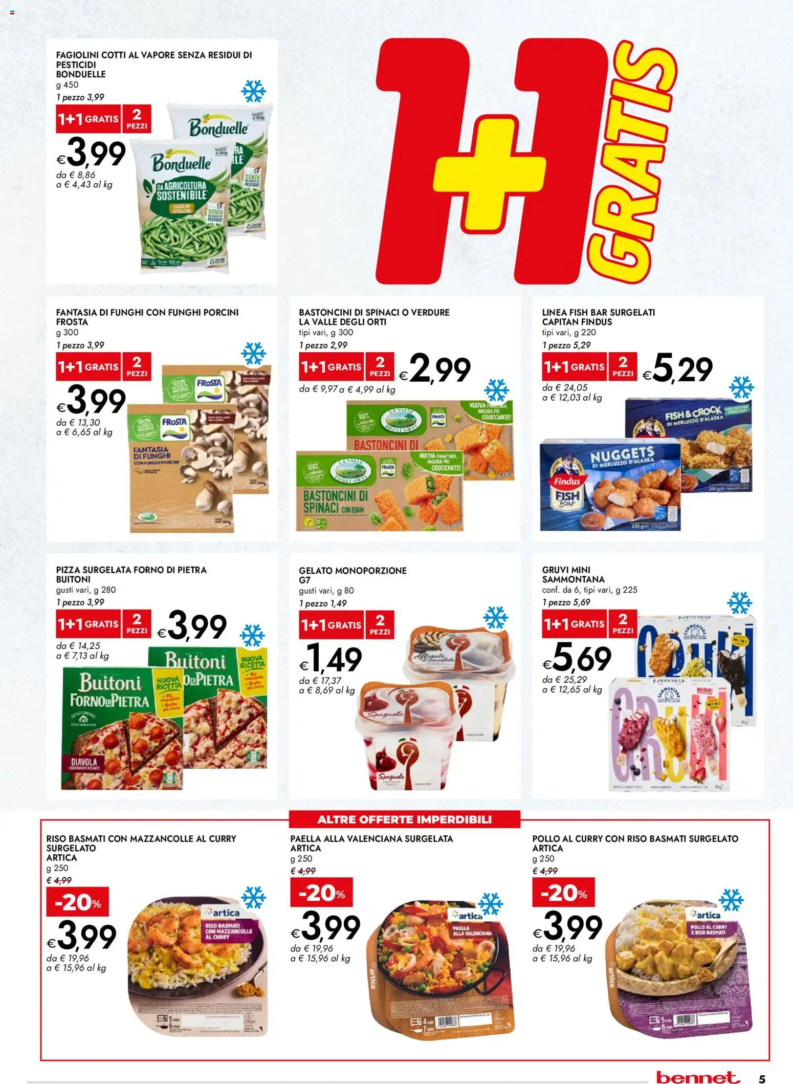 Volantino bennet del 23.04.2026 | Pagina: 5 | Prodotti: Riso Basmati, Pollo, Nuggets, Fagiolini