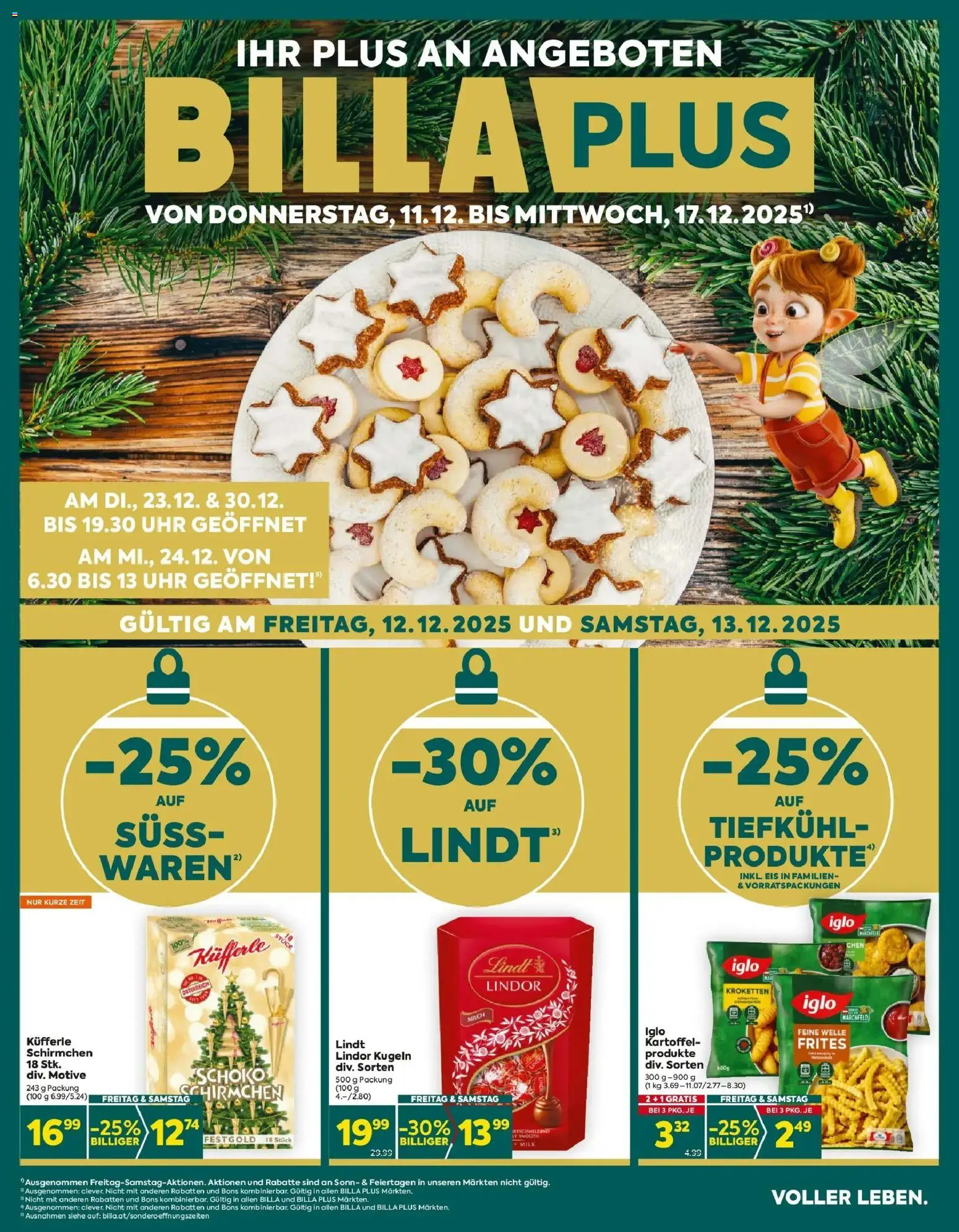 Billa Plus Flugblatt - Kärnten gültig ab 11.12.2025 | Seite: 1 | Produkte: Eis, Uhr, Milch