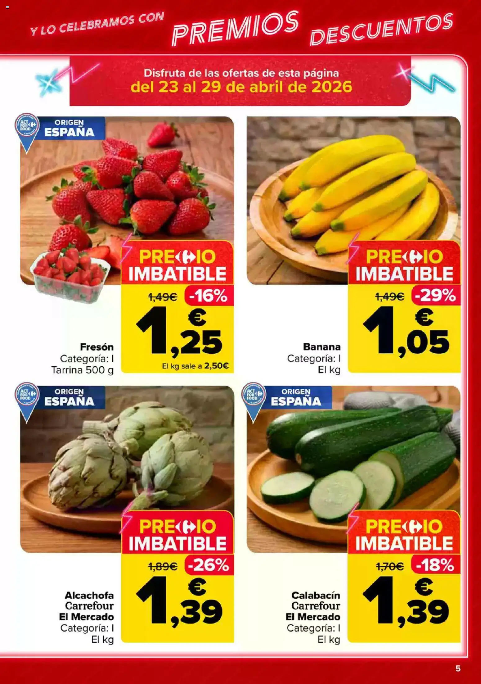 Carrefour folleto │ válido desde el 23.04.2026 | Página: 5 | Productos: Calabacín