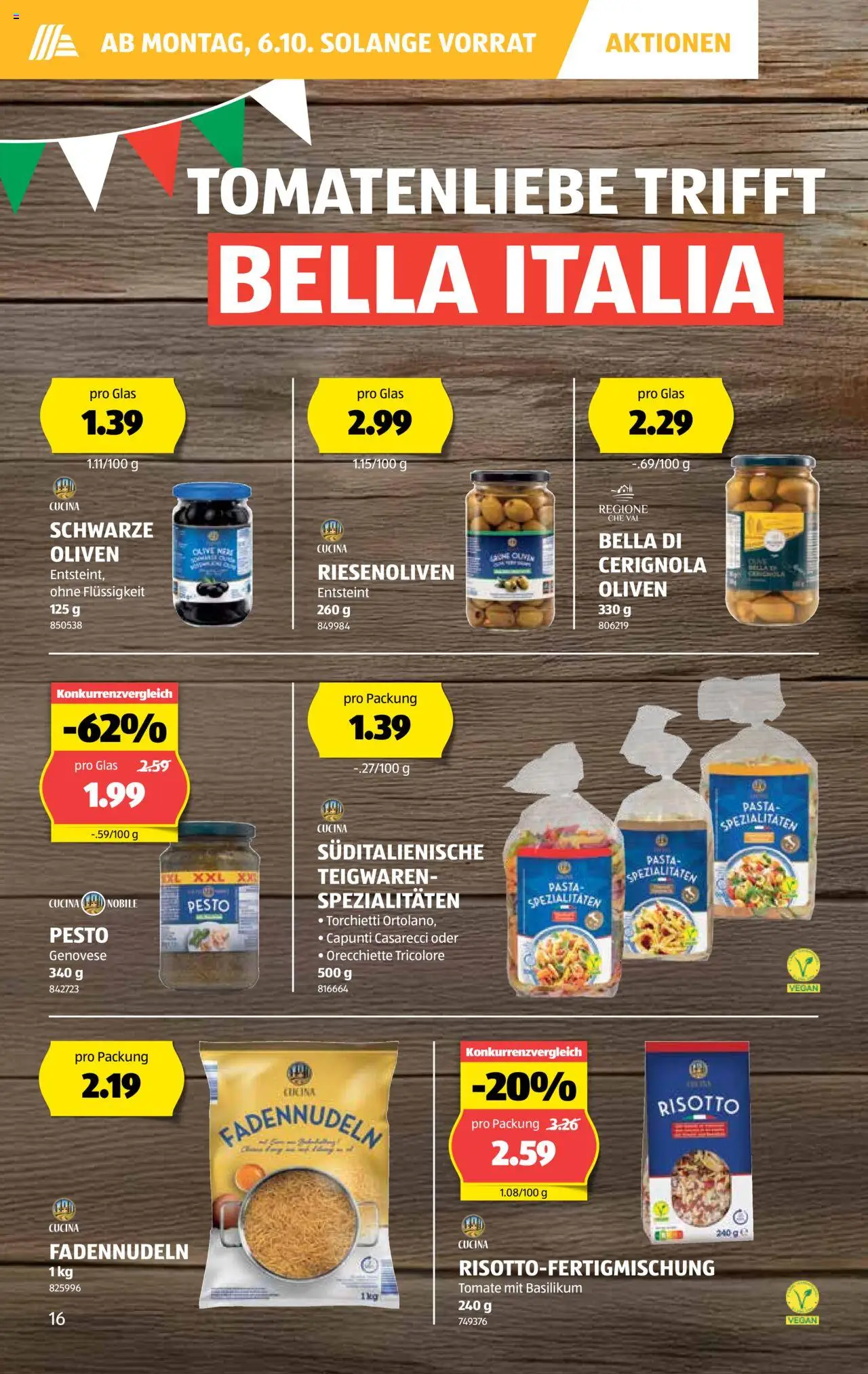 Aldi Aktionen – gültig ab 02.10.2025 | Seite: 17 | Produkte: Teigwaren, Pasta