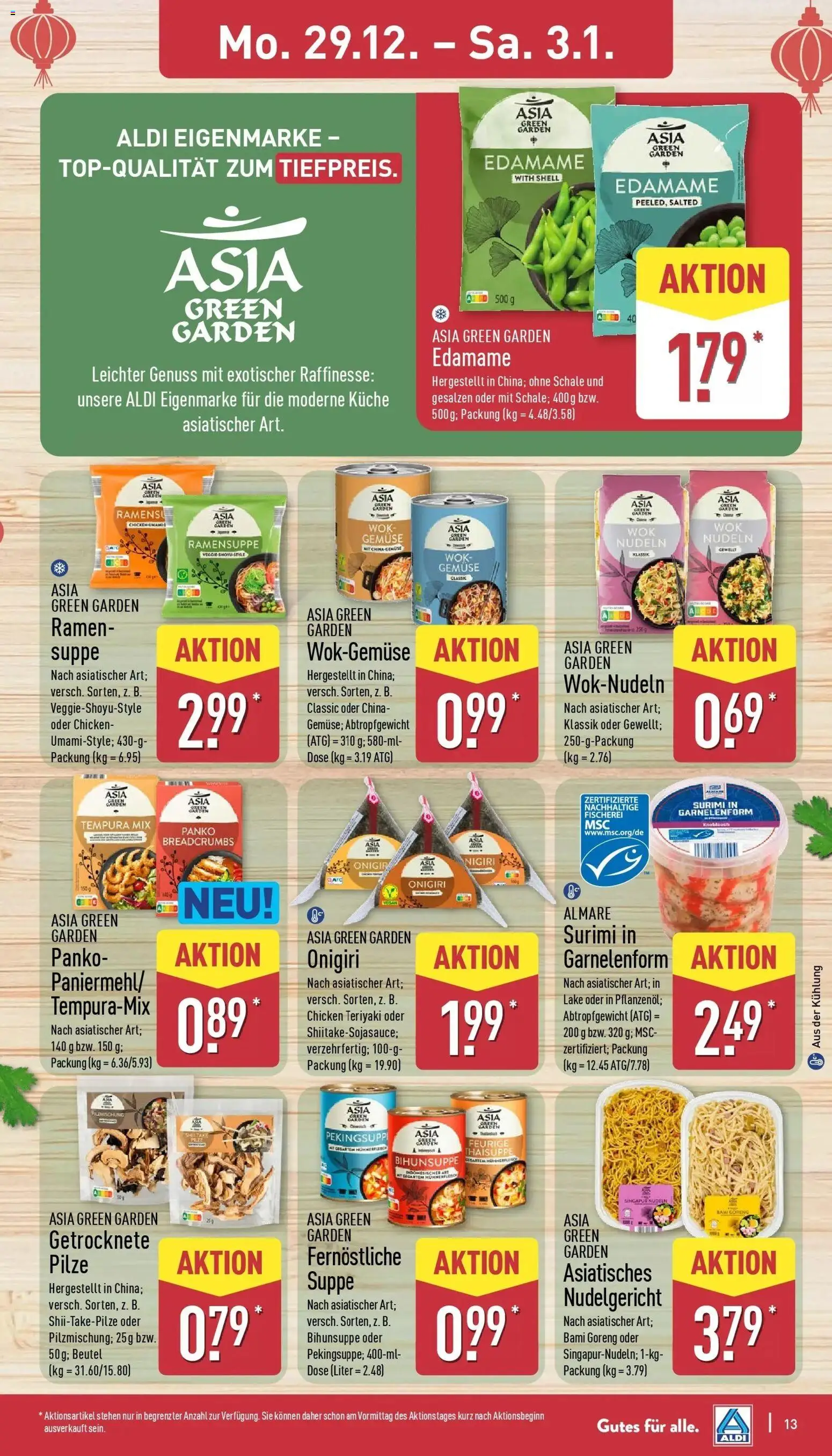 Aldi - ALDI Nord: Wochenangebote – gültig ab 28.12.2025 | Seite: 13 | Produkte: Küche, Knoblauch, Nudeln, Wok