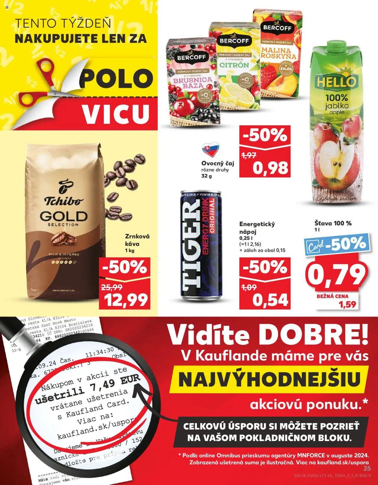 Kaufland Bratislava-Patrónka │ platný od 26.06.2025 | Strana: 25 | Produkty: Káva, Apple, Energetický nápoj, Zrnková káva