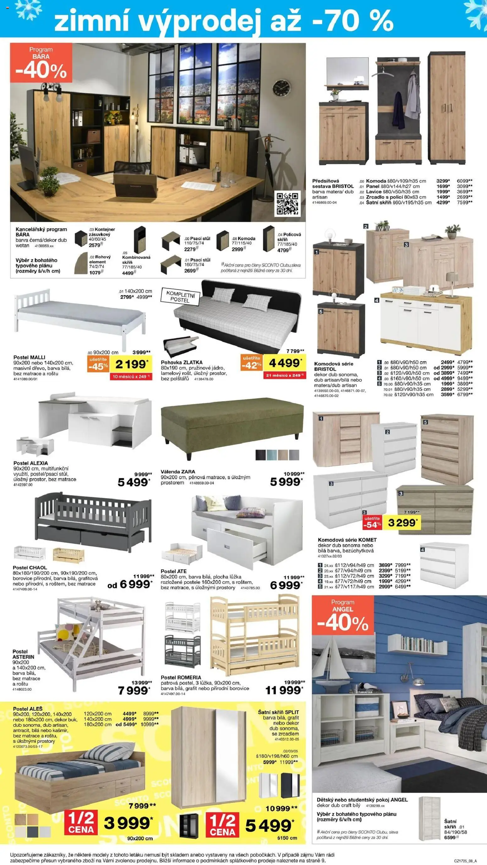 Sconto nábytek leták od 22.12.2025 | Strana: 8 | Produkty: Postele, Postel, Pohovka, Modely