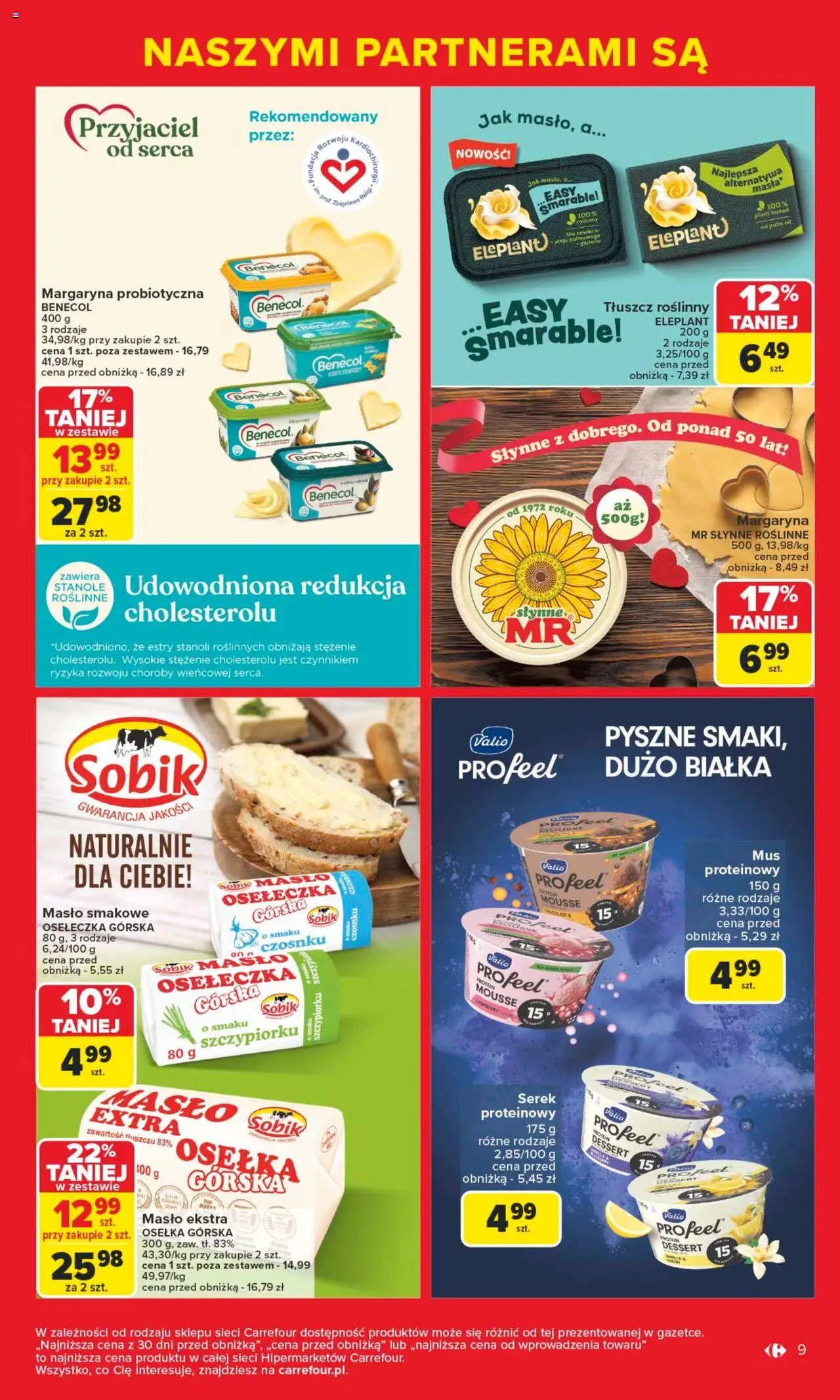 Carrefour Gazetka - Markowe okazje czekają od 09.06.2025 | Strona: 9 | Produkty: Masło ekstra osełka, Osełka, Serek, Masło