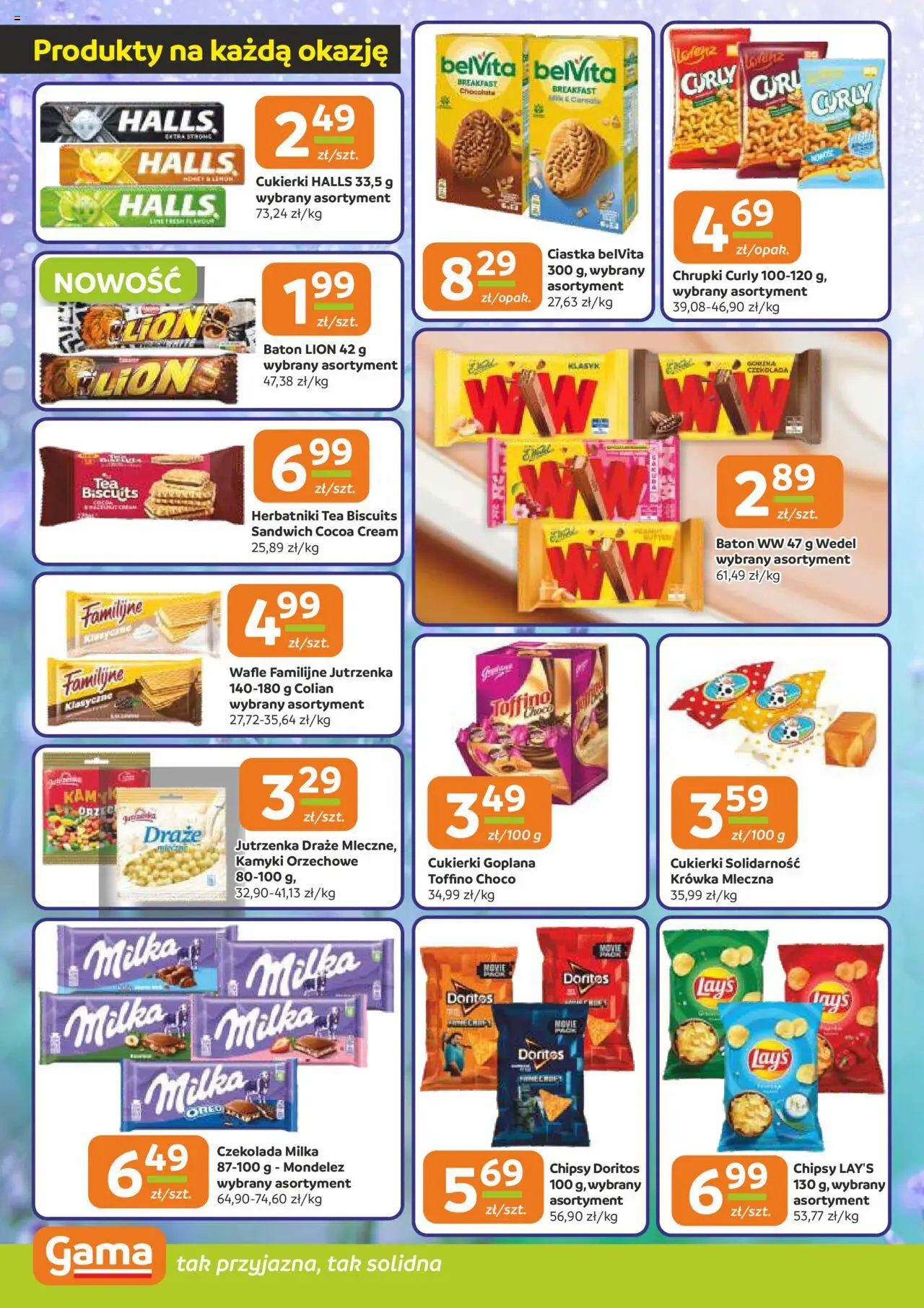 Gama Gazetka od 07.08.2025 | Strona: 4 | Produkty: Wafle, Krowka, Baton, Cukierki