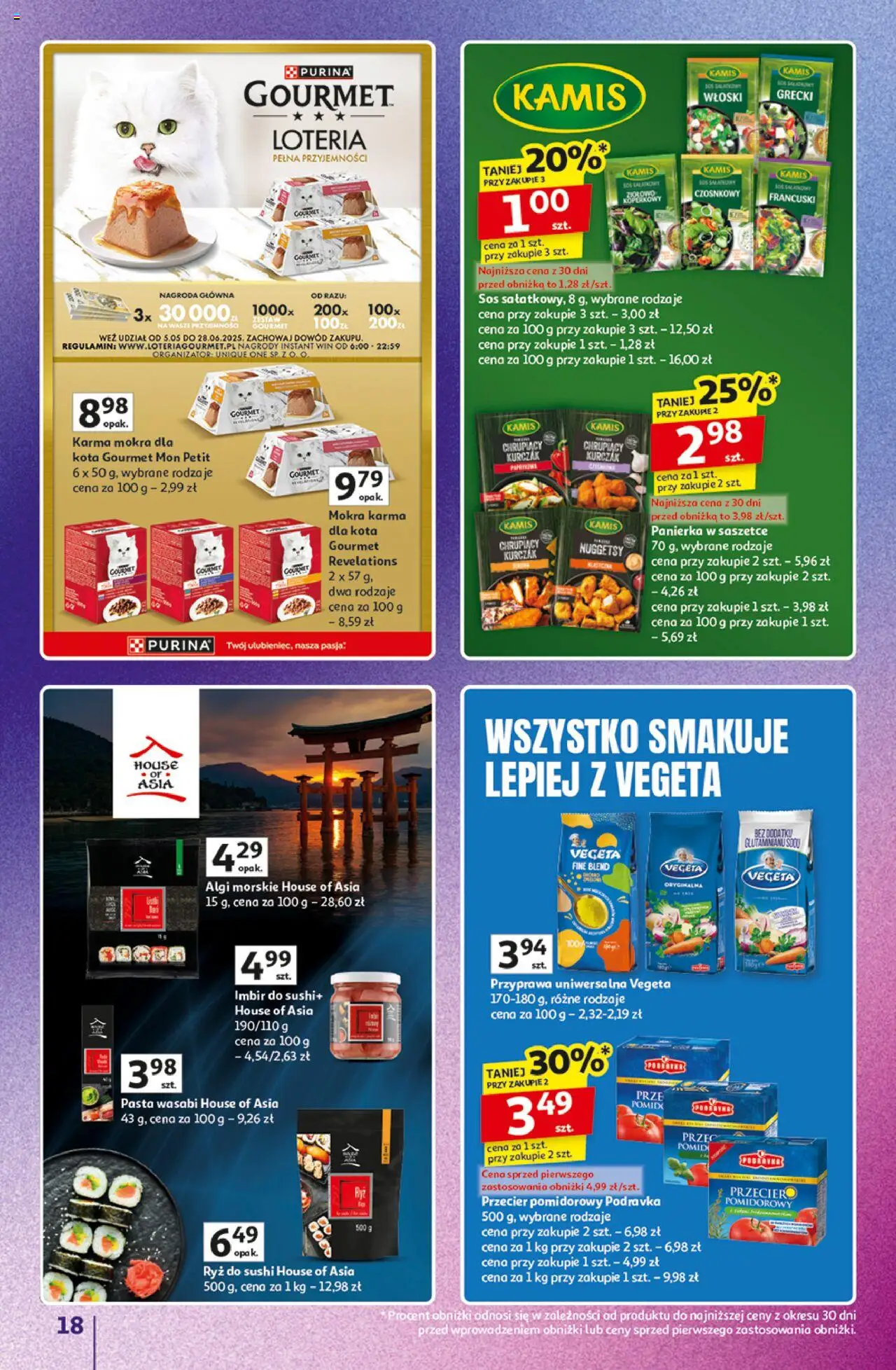 Auchan Gazetka - Znane Marki Duży Wybór Hipermarket od 12.06.2025 | Strona: 18 | Produkty: Imbir, Karma mokra dla kota, Ryż, Sos