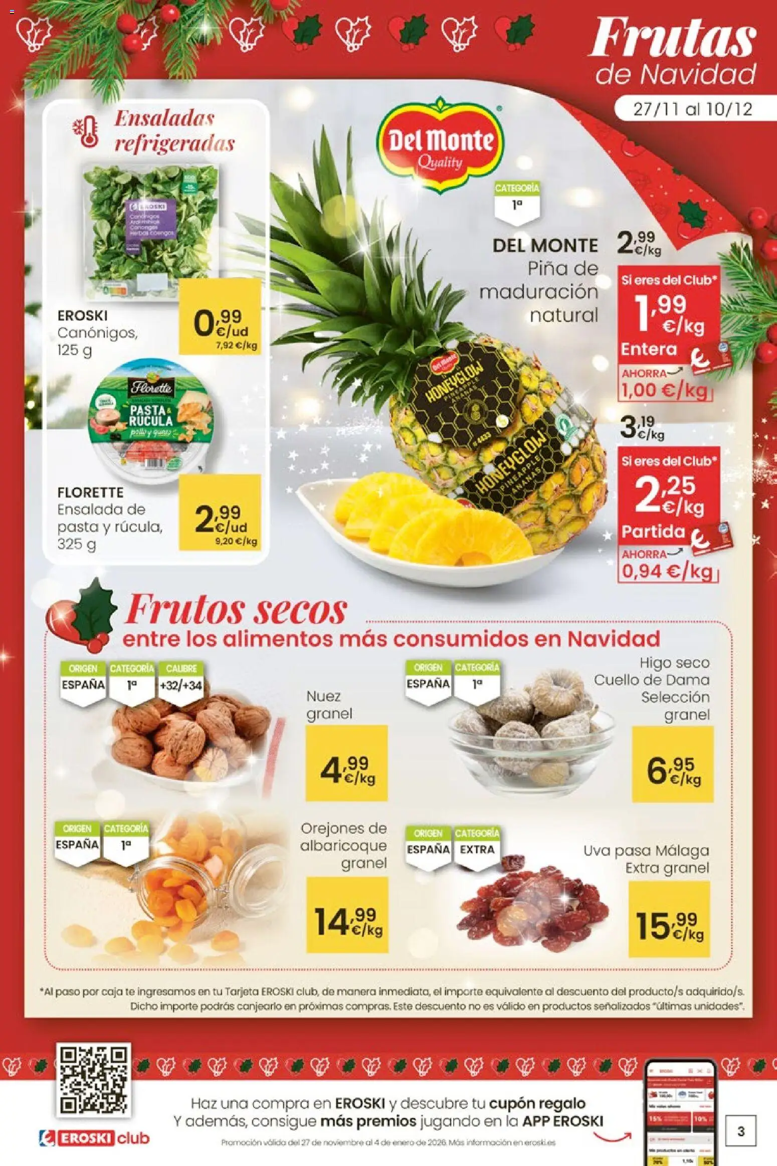 Eroski - City │ válido desde el 27.11.2025 | Página: 3 | Productos: Piña, Ensalada, Αποφλοιωτής σκόρδου, Caja