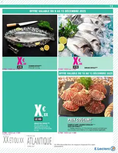 E.Leclerc - Prévisualisation de CREVETTES CUITES (4)(6), 30 à 50 pièces au kg. Egalement disponible au même prix kg en barquette de 2kg. valide à partir de 09.12.2025 | Page: 33