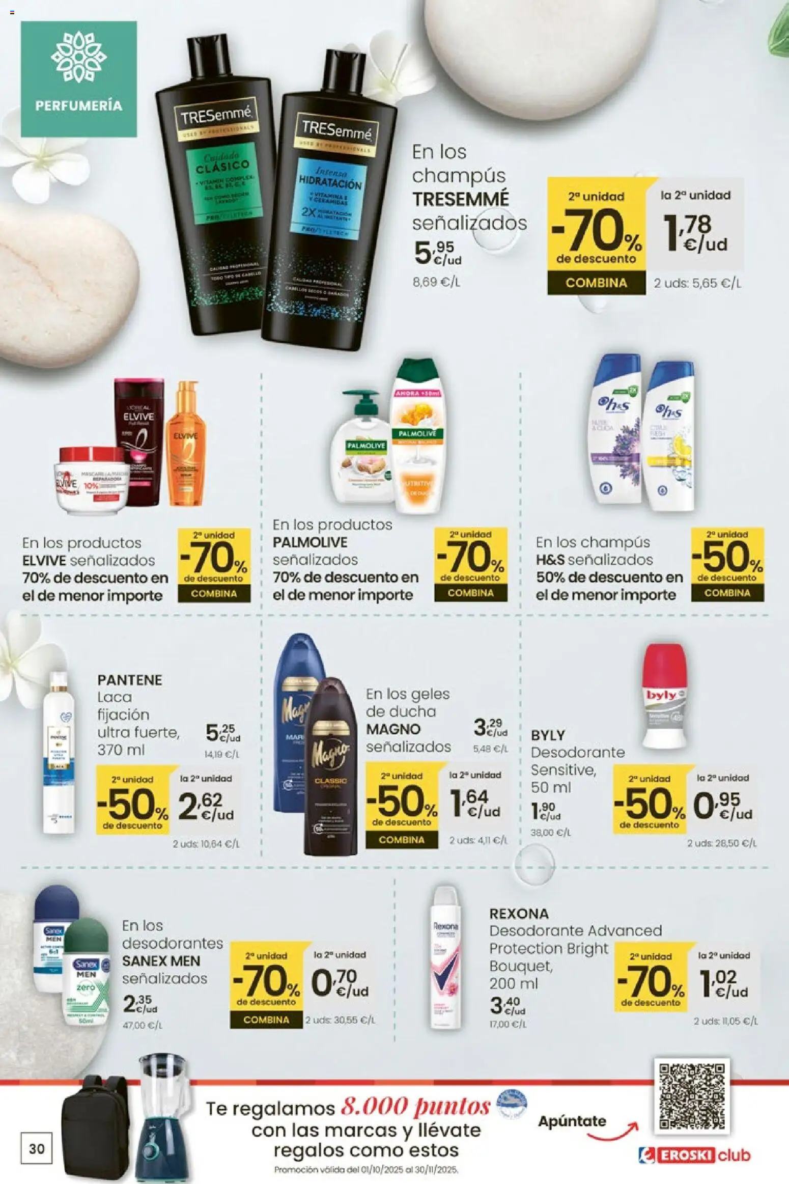 Eroski - Adelántate a la Navidad │ válido desde el 13.11.2025 | Página: 30 | Productos: Desodorante, Té, Ducha