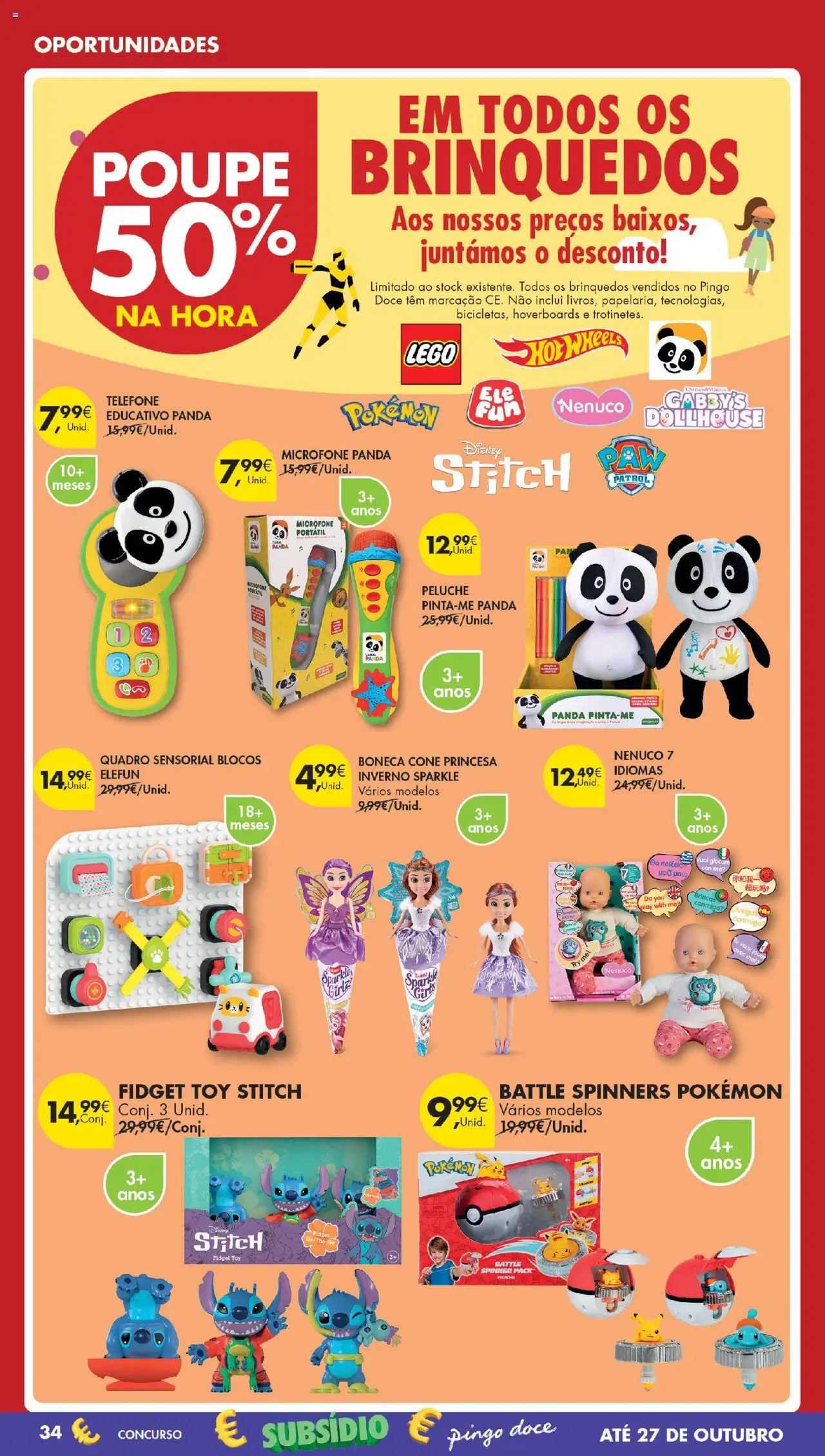 Pingo Doce Poupe Esta Semana Madeira │ válido de 21.10.2025 | Página: 34 | Produtos: Telefone, Microfone, Quadro