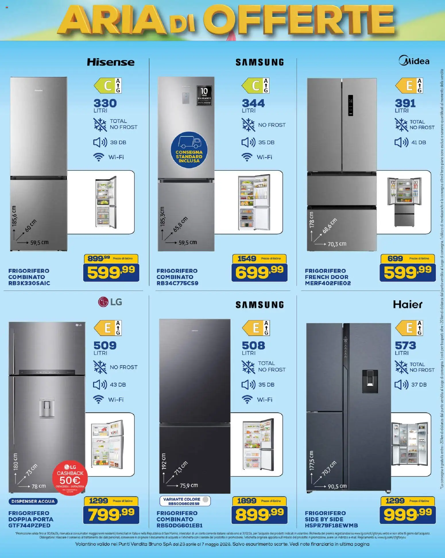 Volantino Euronics del 23.04.2026 | Pagina: 33 | Prodotti: Acqua, Frigorifero, Samsung