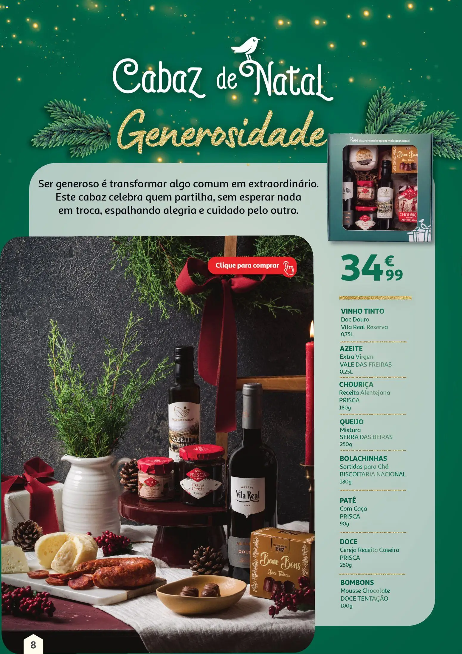 Auchan - Cabazes de Natal │ válido de 01.11.2025 | Página: 8 | Produtos: Azeite, Cereja, Vinho, Vinho tinto